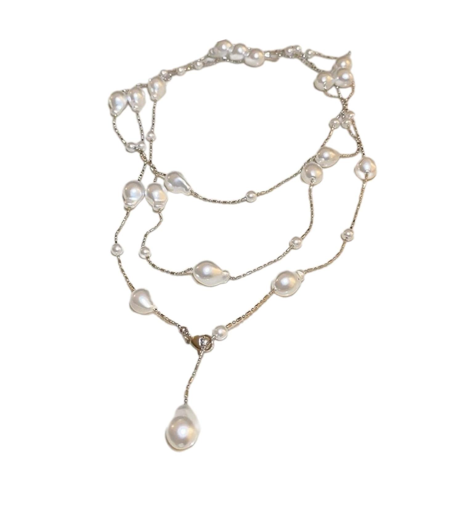 OralGos Fashion Double Strand Necklace - Charm Sweater Chain for Parties & Weddings - Long Plastic Necklace - Buy Online on GoSupps.com