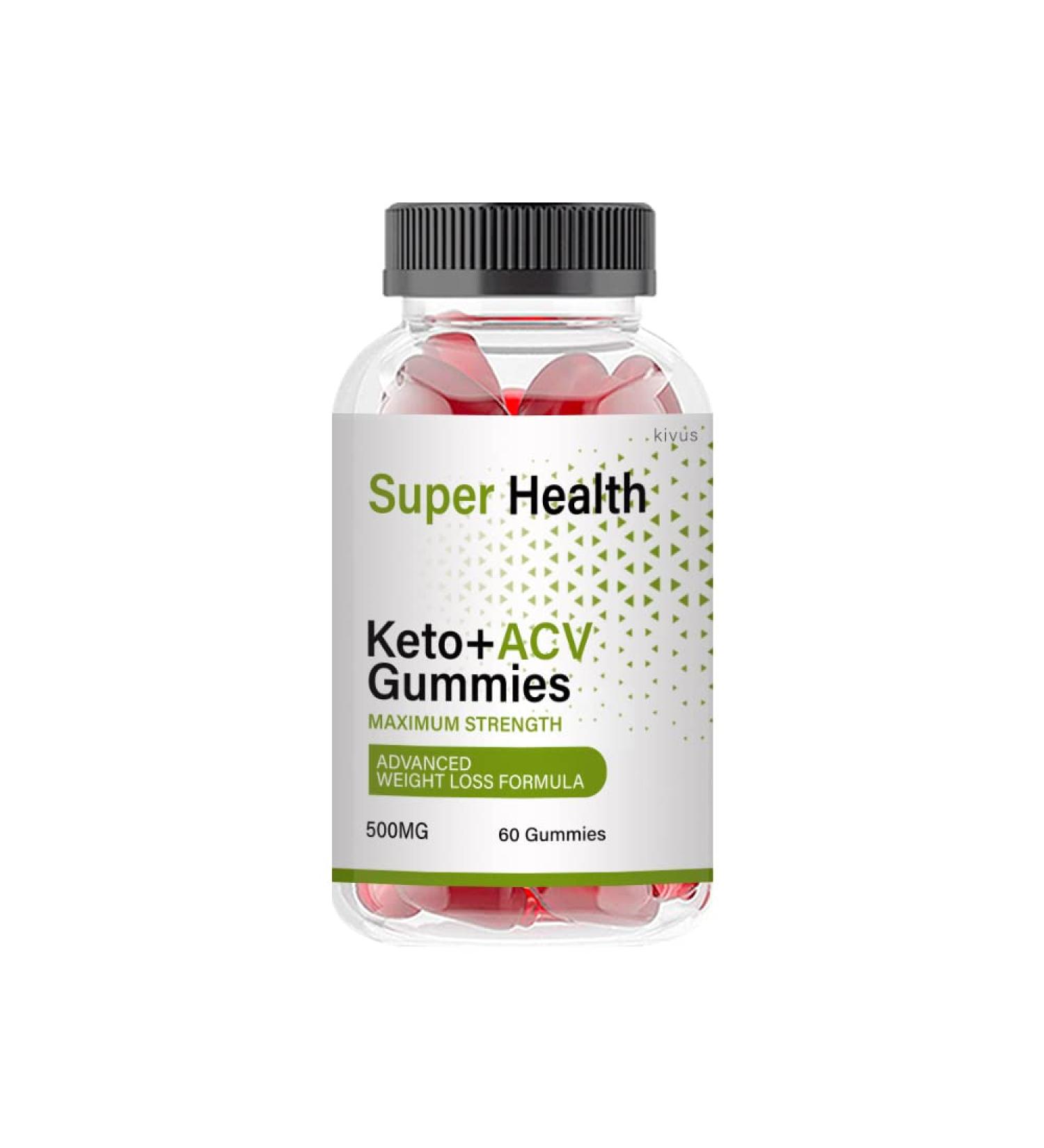 SuperHealth Keto ACV Gummies - 60 Count Single Pack - Buy Online on GoSupps.com