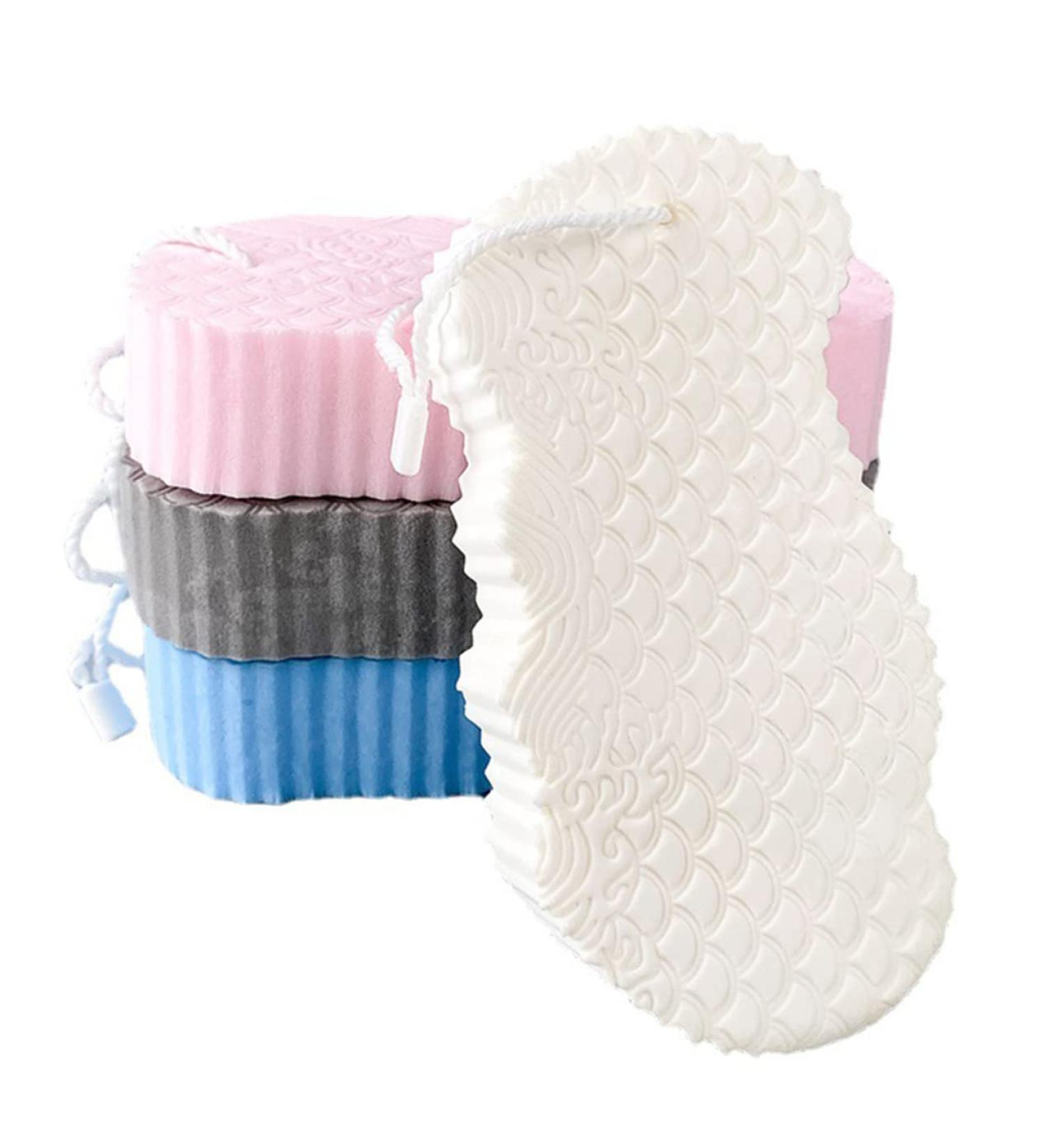 Belliffy 4pcs Bath Sponge Body Scrubber for Kids - Exfoliating Spa Shower Tool for Infants - PVA Soft Material - Buy Online on GoSupps.com