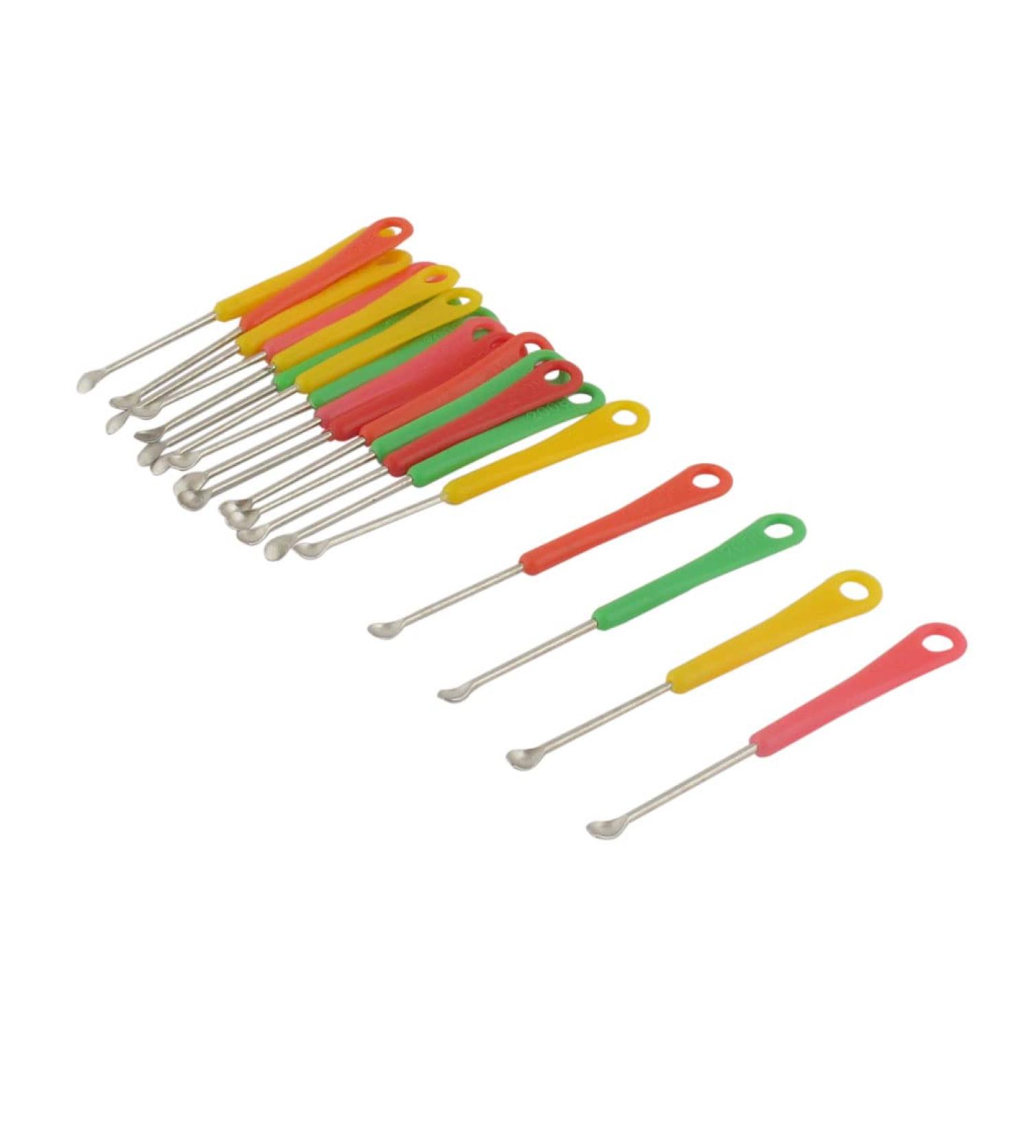 Qtqgoitem Plastic Handle Earpick Ear Wax Remove Spoons Curette Cleaner Tool 18pcs (Model: c14 80a 834 b56 e68)