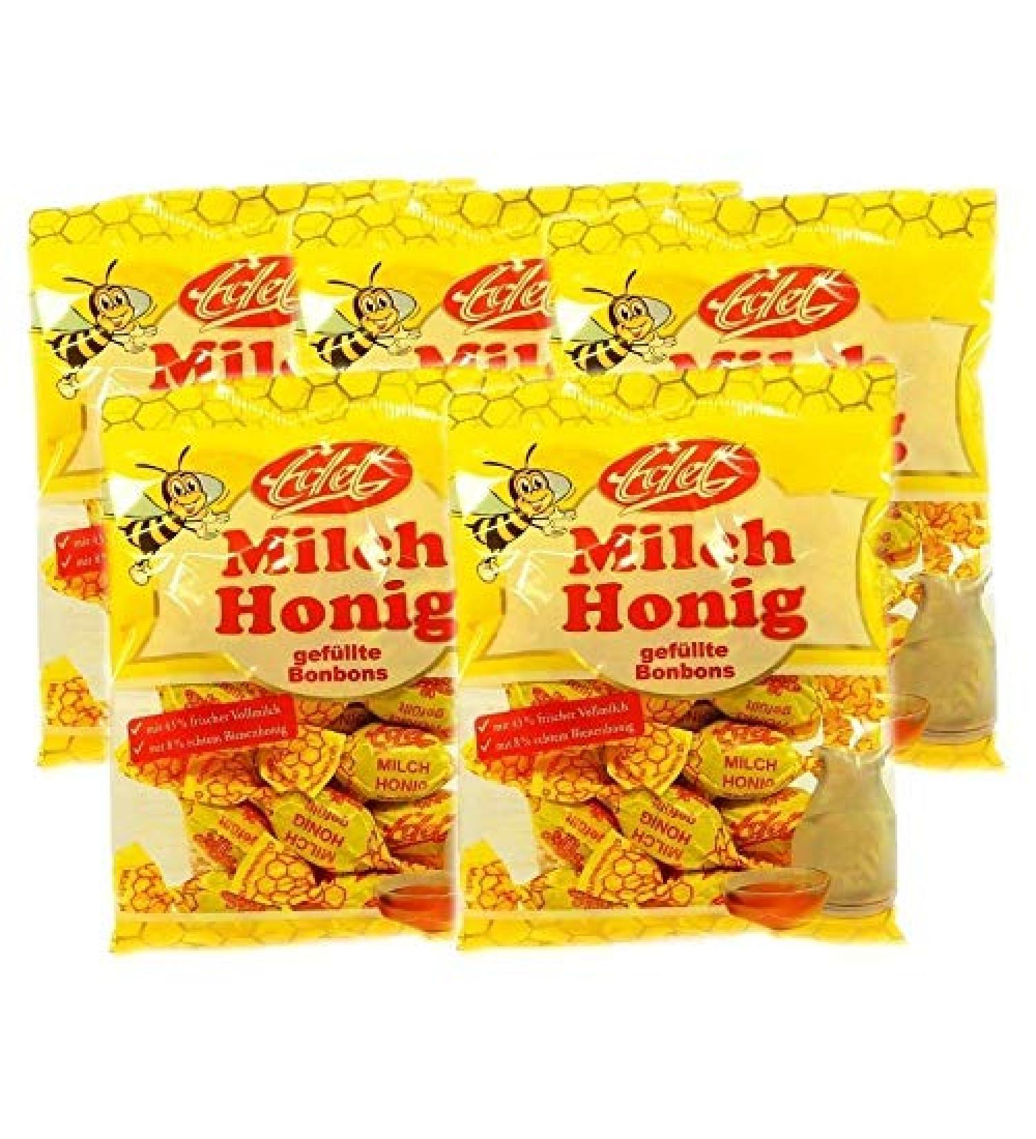 Mecklenburg 5 bags of milk honey candy 5x90g honey candies