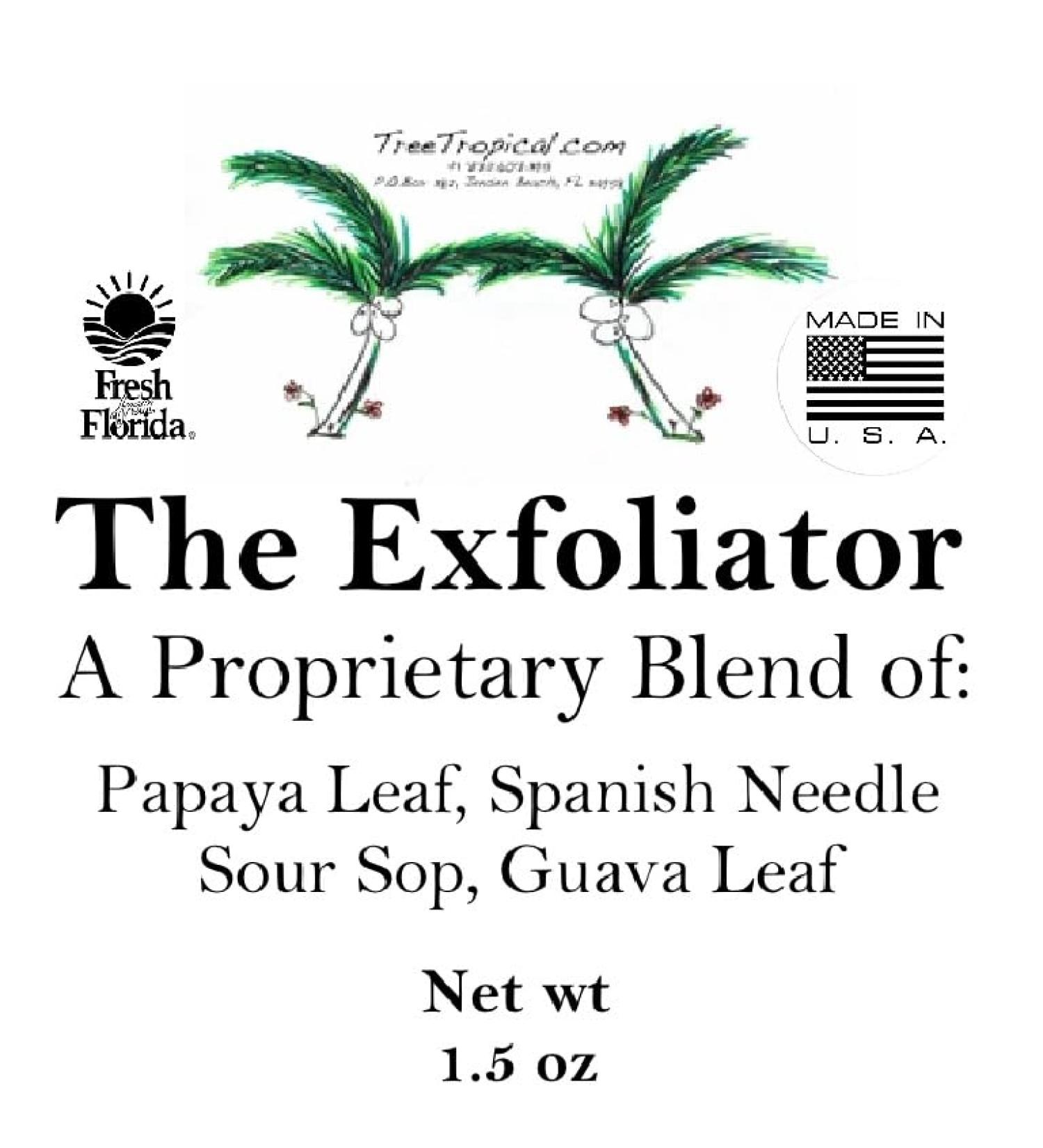 Natural Face Exfoliator Organic Florida-Grown Blend with Papaya Leaf Spanish Needle Soursop Leaf & Guava Leaf 1.5 oz. - Buy Online on GoSupps.com