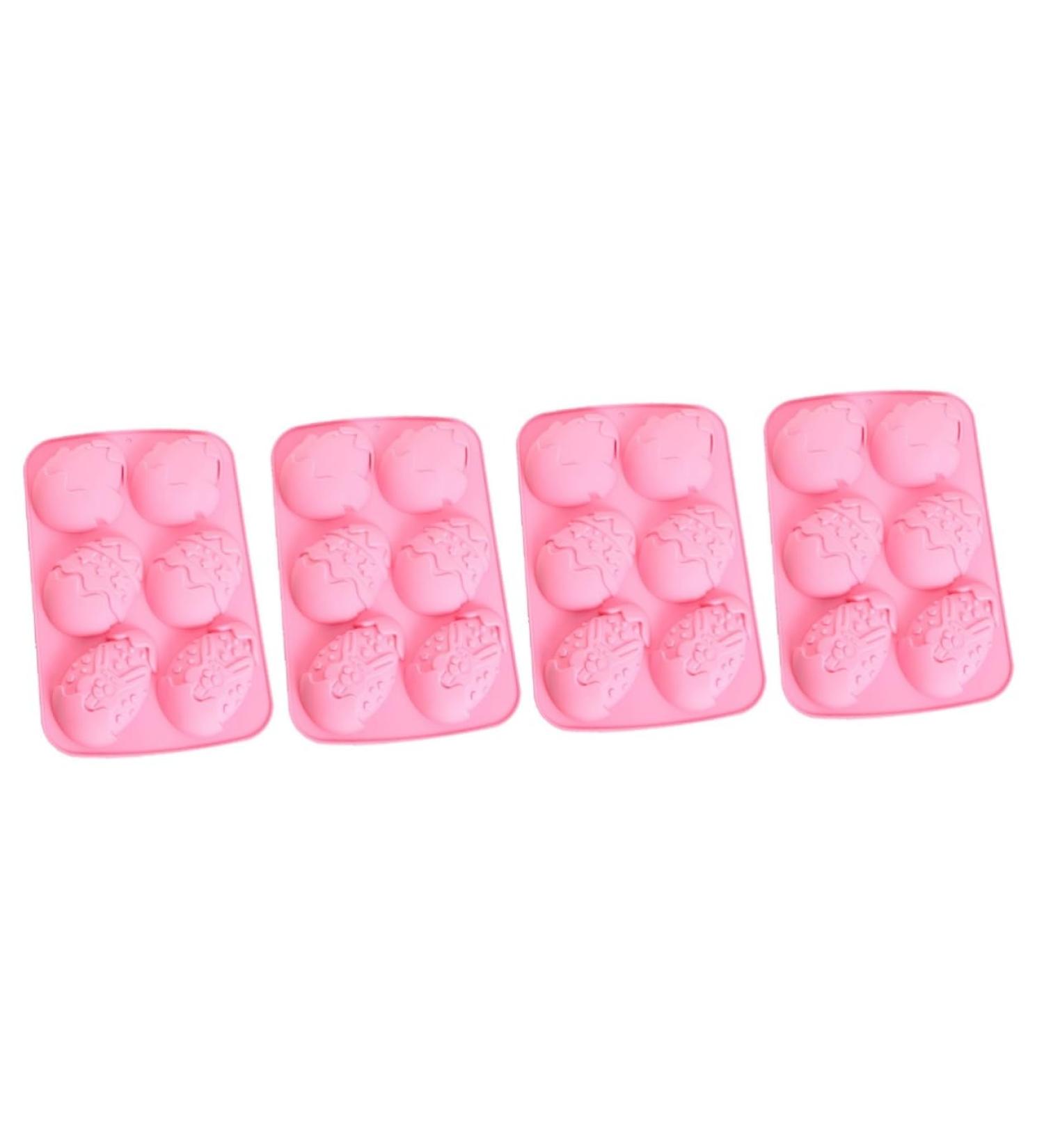 TOPBATHY 4 Pcs Easter Egg Cake Mold Fondant Easter Eggs Gummy Mold Jelly Bracelet Cakesicles Mold Easter Egg Candy Mold Easter Candy Molds Ice Cube Mould Chocolate Candies Biscuit Pink - Buy Online on GoSupps.com