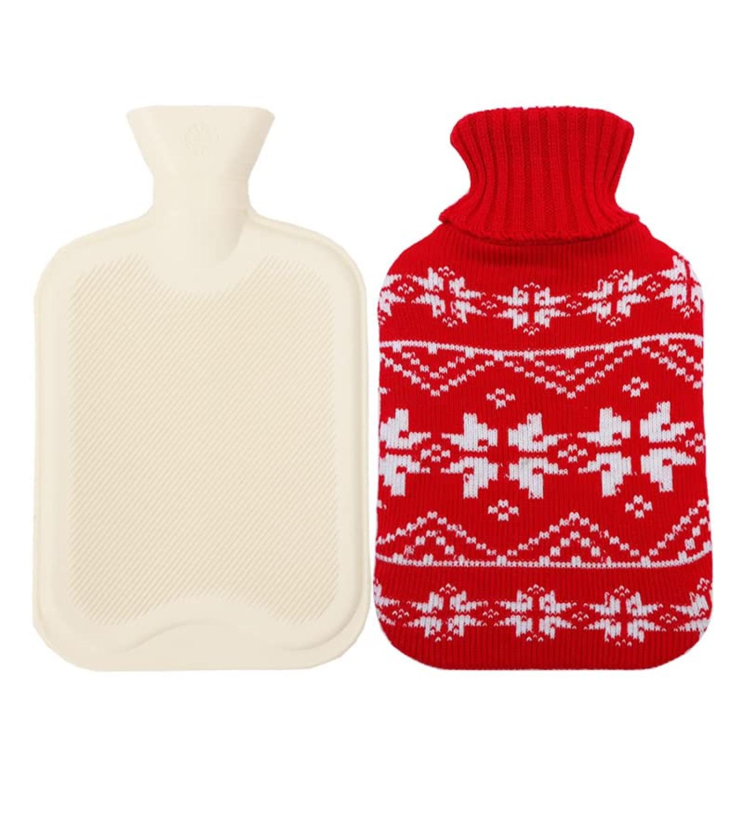MYAMIA 1L Hot Water Bottle with Cover | Rubber Hot Water Bag for Pain Relief | Comfortable & Safe International Shipping - Buy Online on GoSupps.com