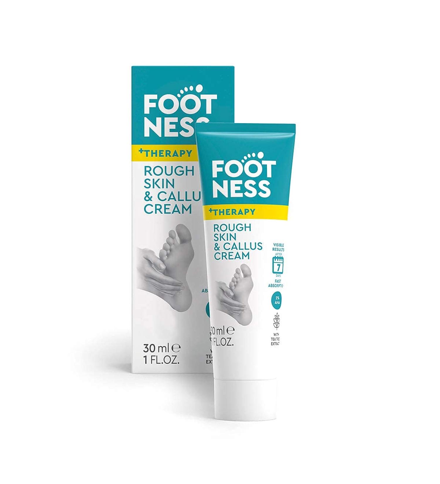 FOOTNESS Callus Cream with 2% Salicylic Acid - Smooth & Soften Rough Skin in 7 Days (30ml) - Buy Online on GoSupps.com