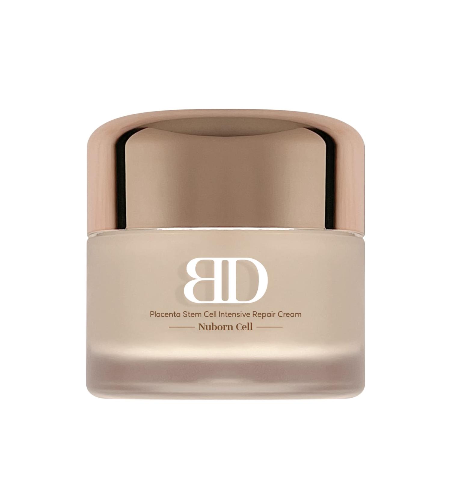 NUBORN CELL Placenta Stem Cell Intensive Cream | 47% Placental Extract Face Moisturizer for Dry Skin | Stem Cells and Dragon's Blood Extract for Luminous Glass Skin | Made In Korea 50ml