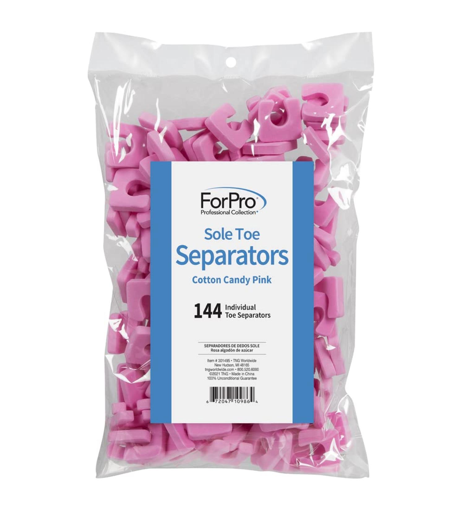 ForPro Cotton Candy Pink Toe Separators - Individual Pedicure Supplies - 144-Count - Buy Online on GoSupps.com