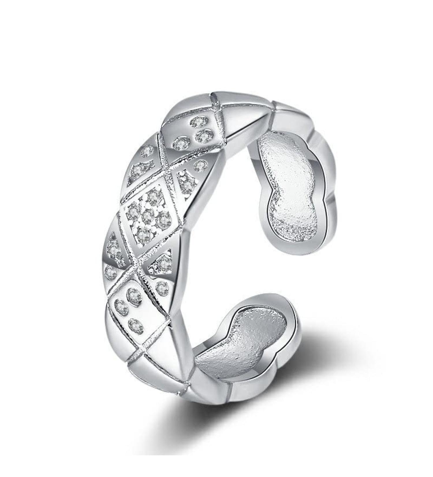 DNCG Women's Rings Open Adjustable Korean Version Simple Minor Pure Gold-Plated Rings Ins Cold Scenery Noodles Index Finger Ring Set Ring - Buy Online on GoSupps.com