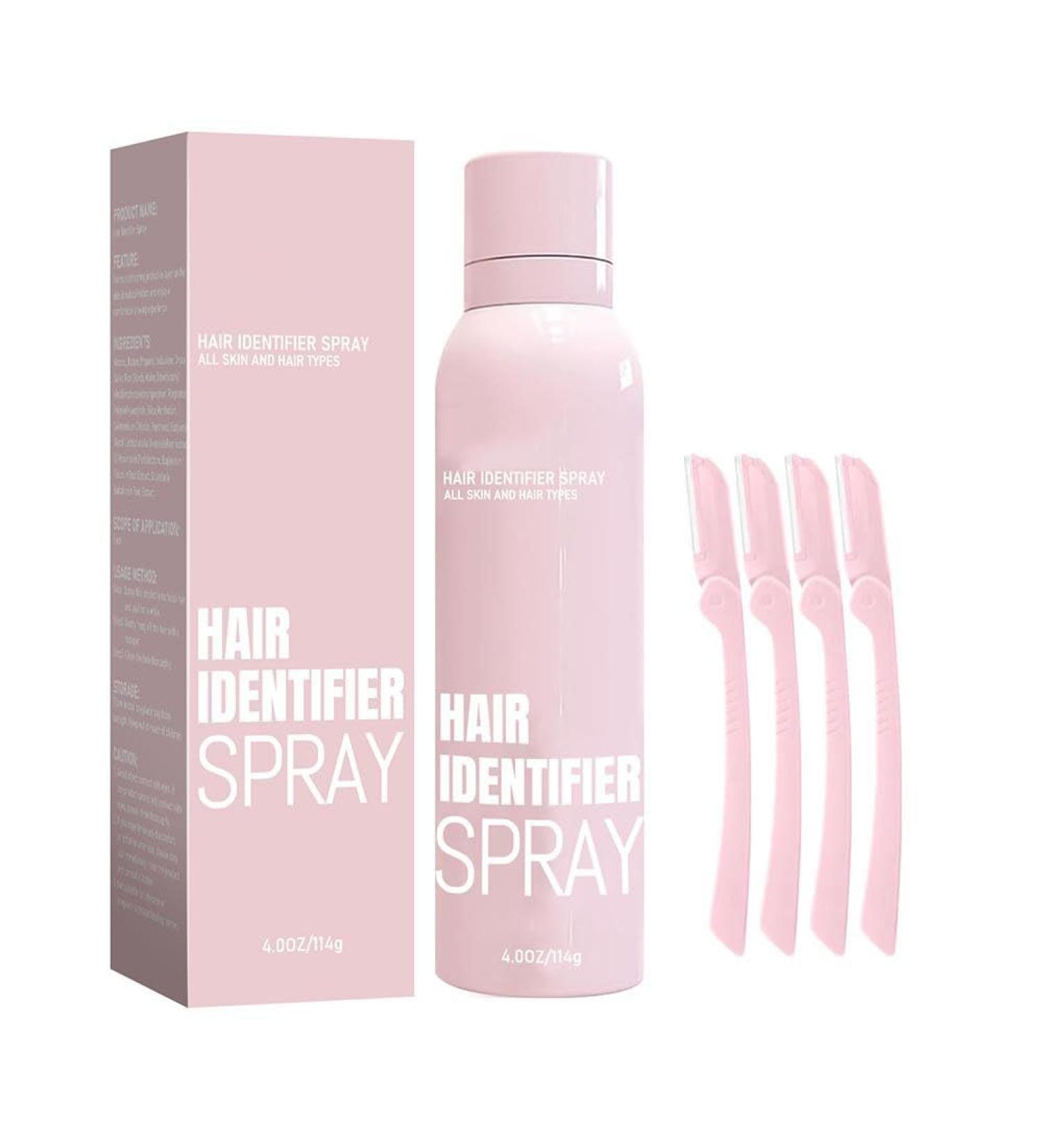 Hair Identifier Spray for Face Dermaplaning Face Hair Spray to Shave Hair Identifying Spray for Dermaplaning Body Facial Hair Remover for Women Skin Dermaplaning Spray Facial Hair Spray Identifier A pink 114g+Scraper*4 - Buy Online on GoSupps.com