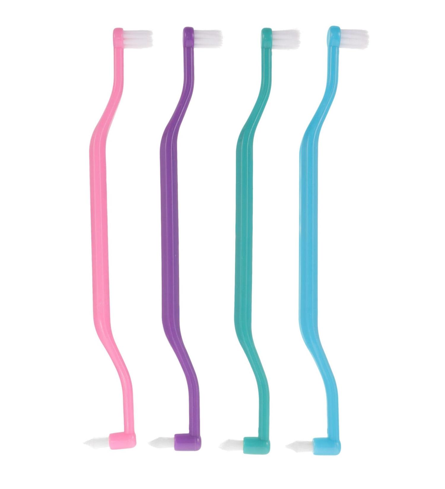 Minkissy Double-Ended Toothbrushes - 4 Piece Set for Oral Cavity Correction & Detailed Tooth Cleaning - Ideal for All Ages - International Shipping Available - Buy Online on GoSupps.com