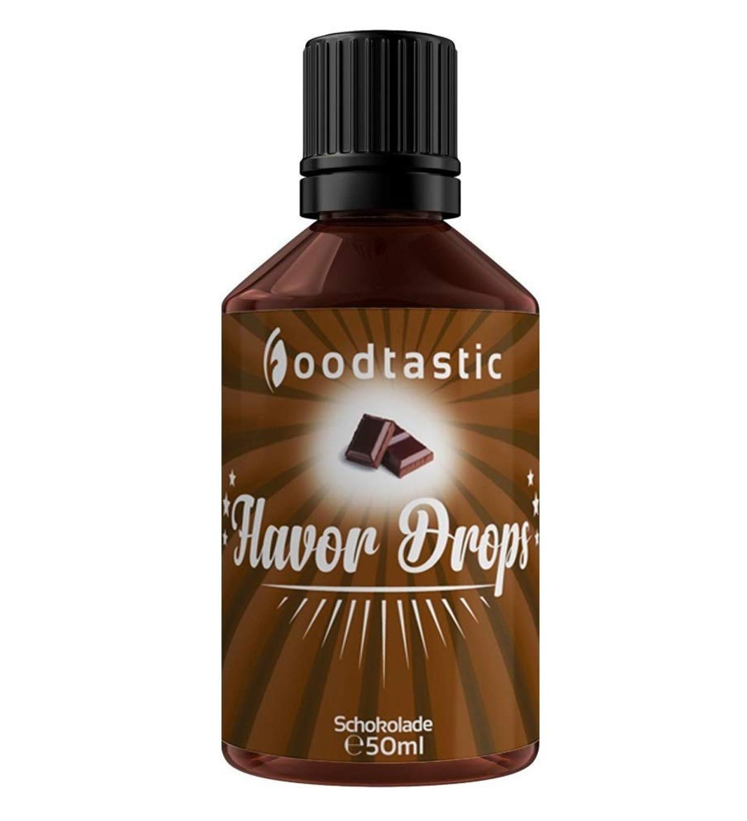 Foodtastic flavor drops chocolate 50ml |Flavrops aroma drop |Calorie -free Sweet i without sugar |Food aroma flavor drops flave drops drops of taste