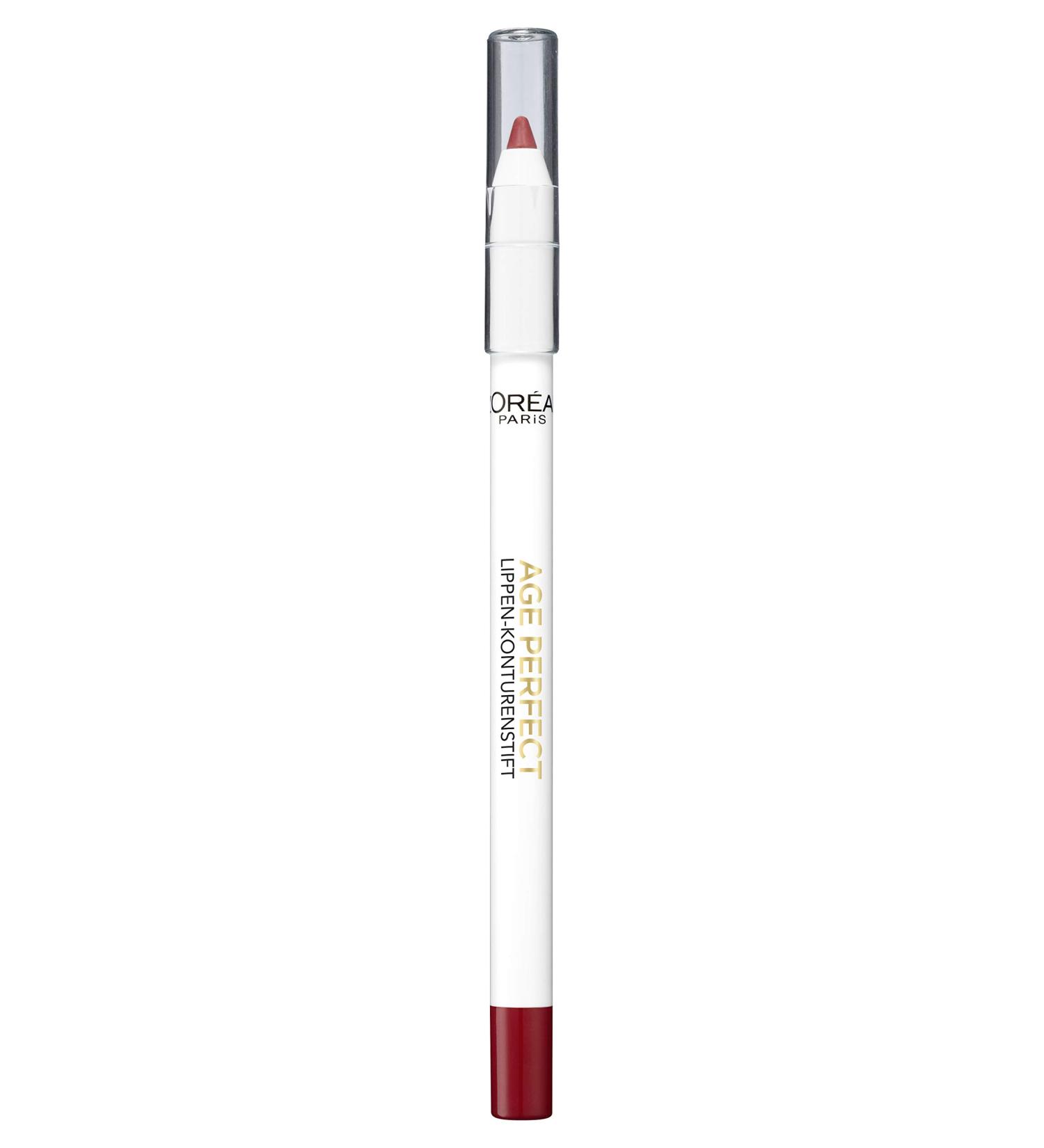 L'Or al Paris Age Perfect Lip Contour Pencil No. 394 Flaming Carmin | Strong Red Lip Liner | 1.2g - Buy Online Worldwide - Buy Online on GoSupps.com