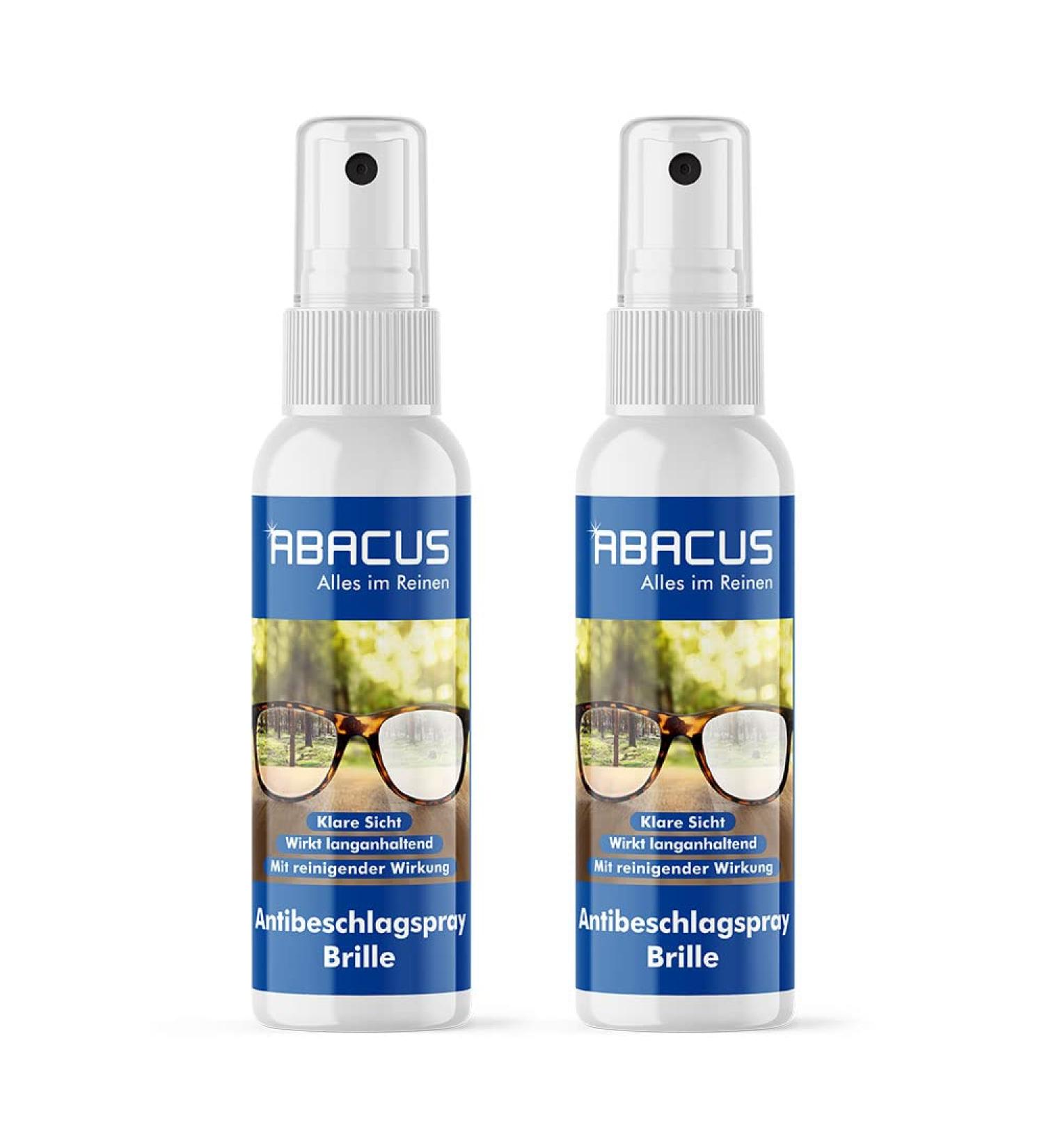 ABACUS anti -fitting spray glasses anti -fitting spray anti -fitting - anti -fitting spray for glasses and glasses - anti -fitting spray glasses 2x 75 ml (7655.2)