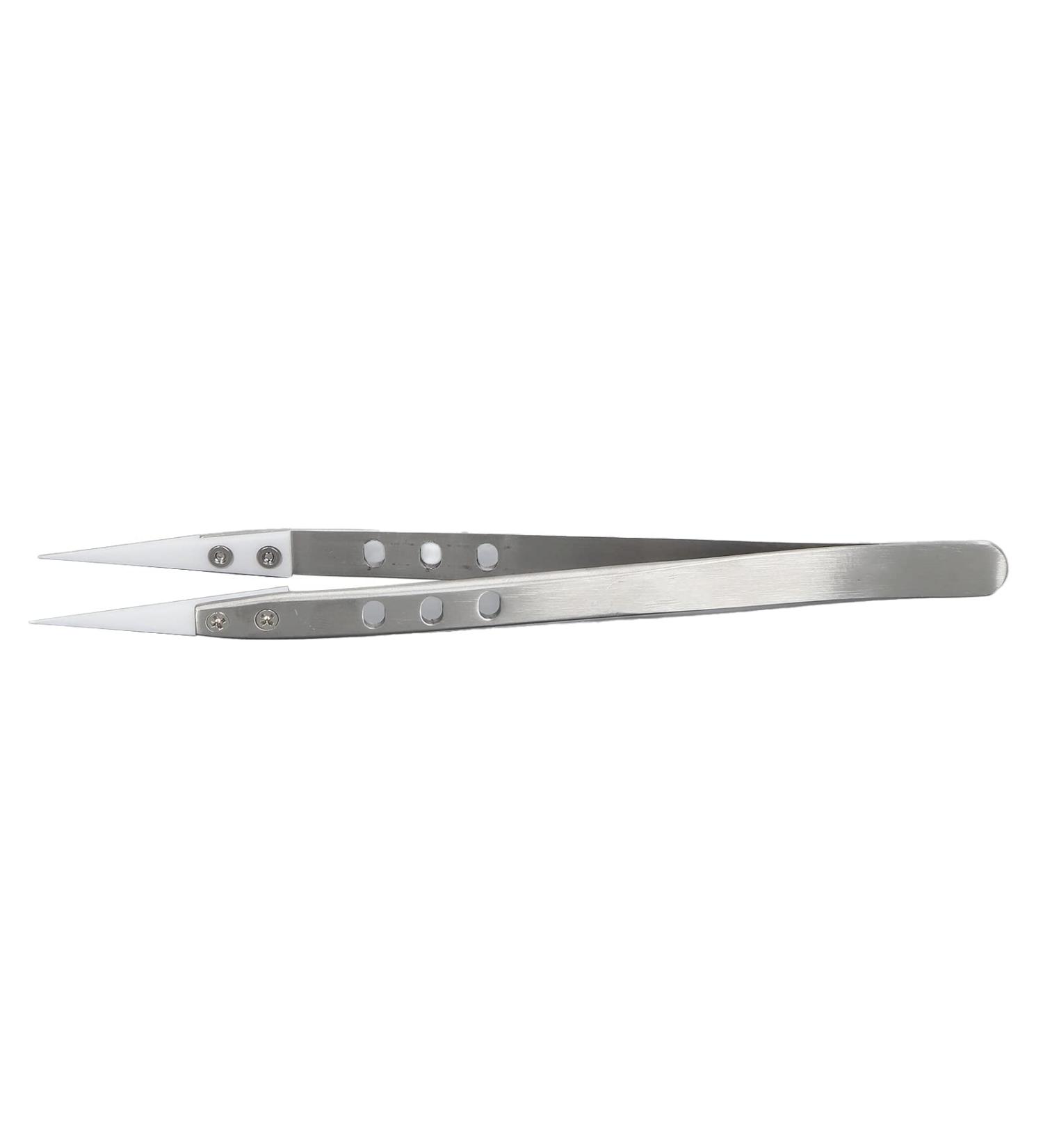 High Precision Straight Head Fine Tip Tweezers for Ingrown Hair Facial Hair & Splinter Removal - International Shipping Available - Buy Online on GoSupps.com
