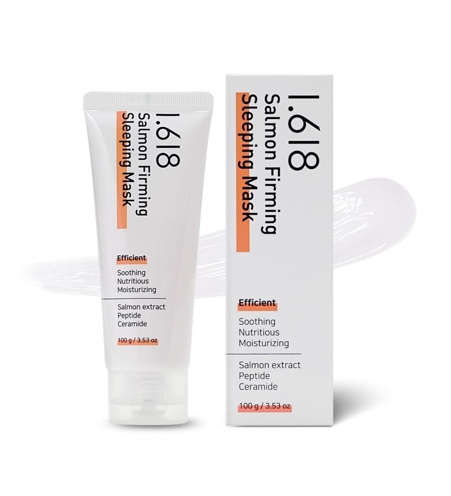 Salmon Firming Sleeping Mask - All-in-One Moisturizing & Soothing Cream | K-Beauty | 3.53oz - Buy Online on GoSupps.com