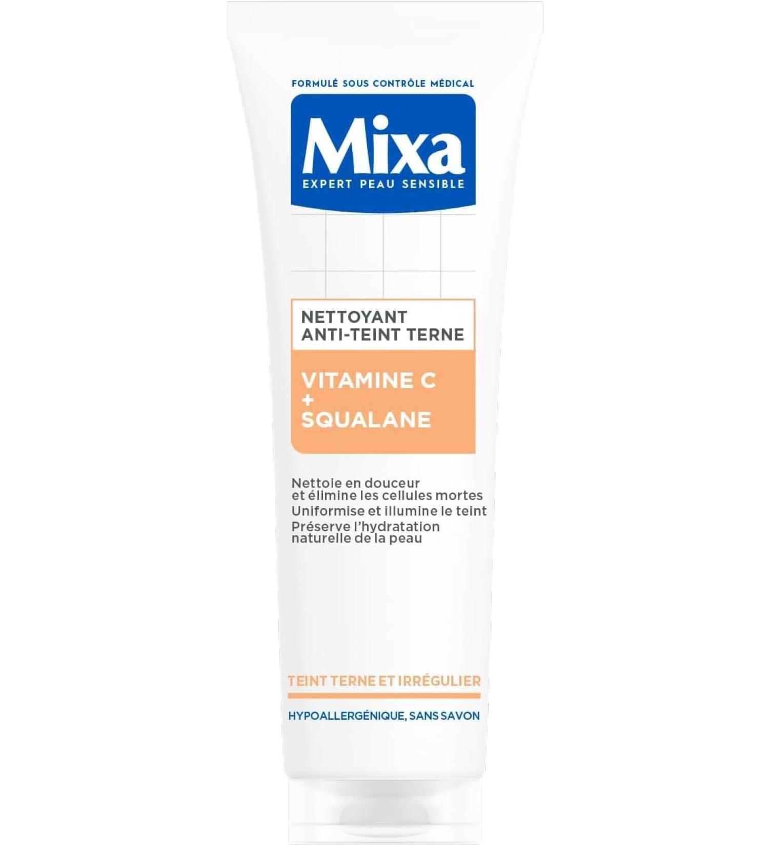 Mixa - Anti-Dull Comfort Cleanser with Vitamin C and Squalane - Skin with Dull and Irregular Complexion - Protective Moisturi - Buy Online on GoSupps.com