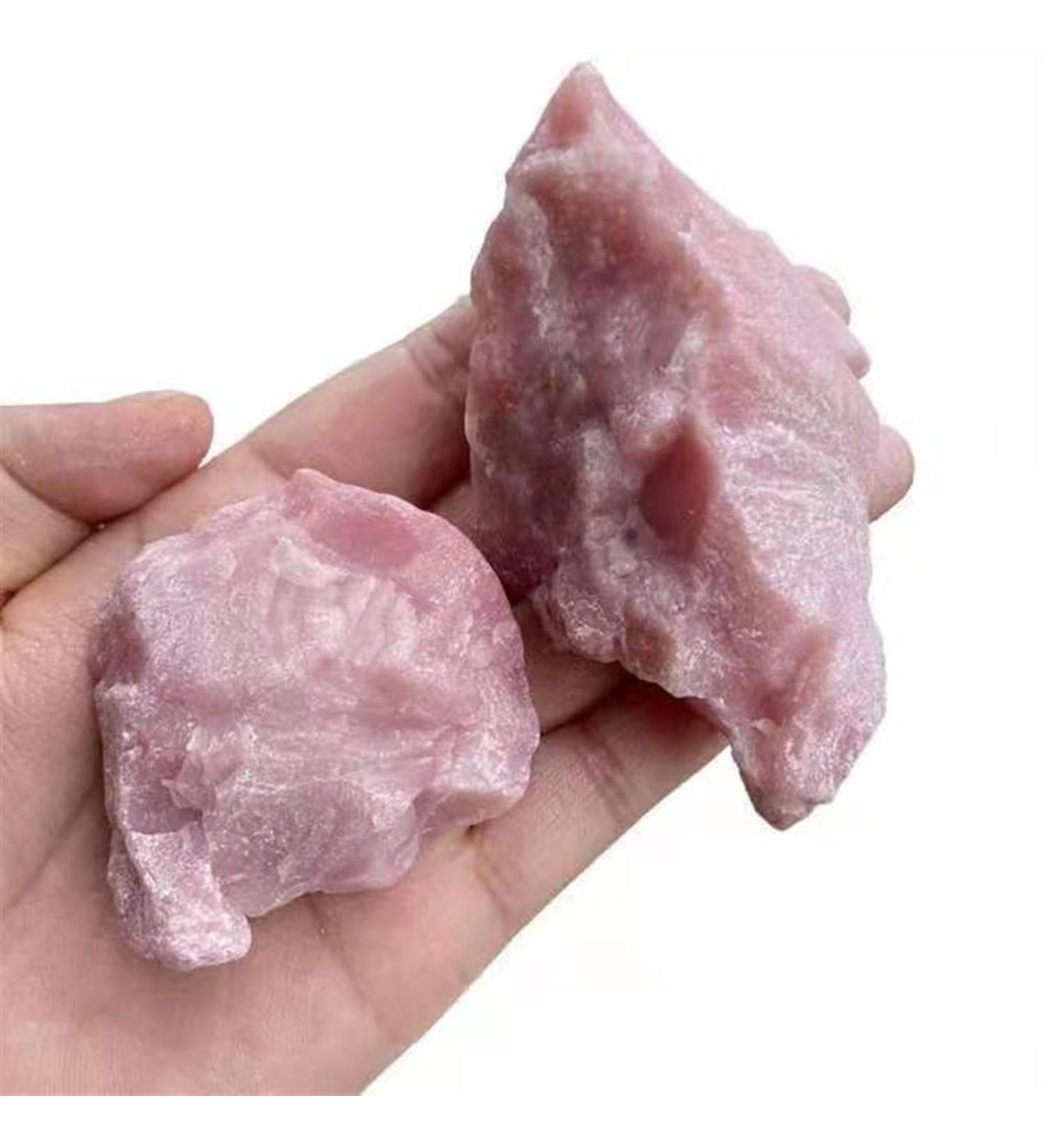 200g-290g Crystal Rough Natural Quartz Raw Pink Opal Chunk Stones 1PC Suitable for Home Room Decoration Stone Mineral Specimen - Buy Online on GoSupps.com