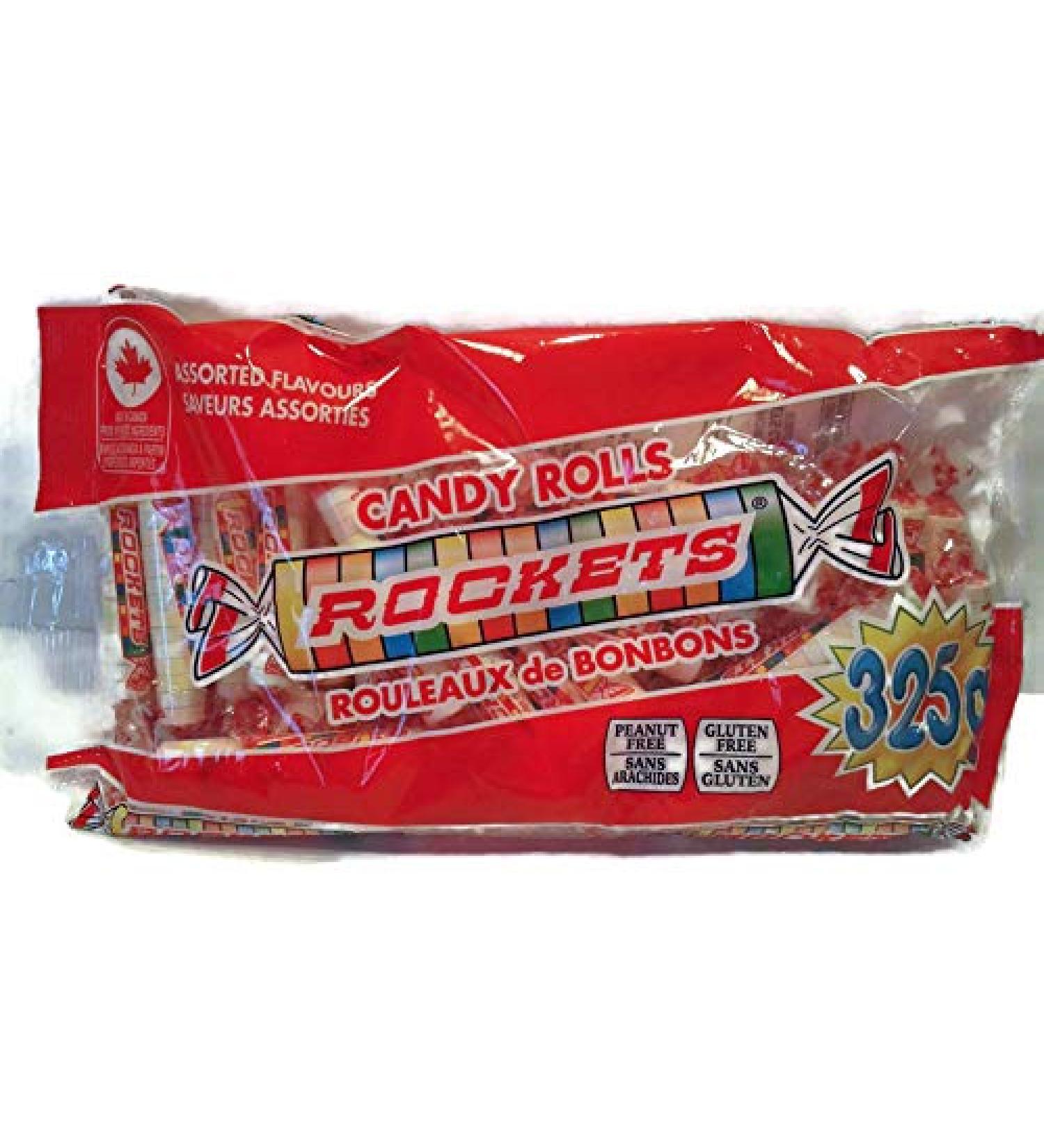 Gluten & Peanut Free ROCKETS Assorted Candy Rolls - 325g - Buy Online on GoSupps.com