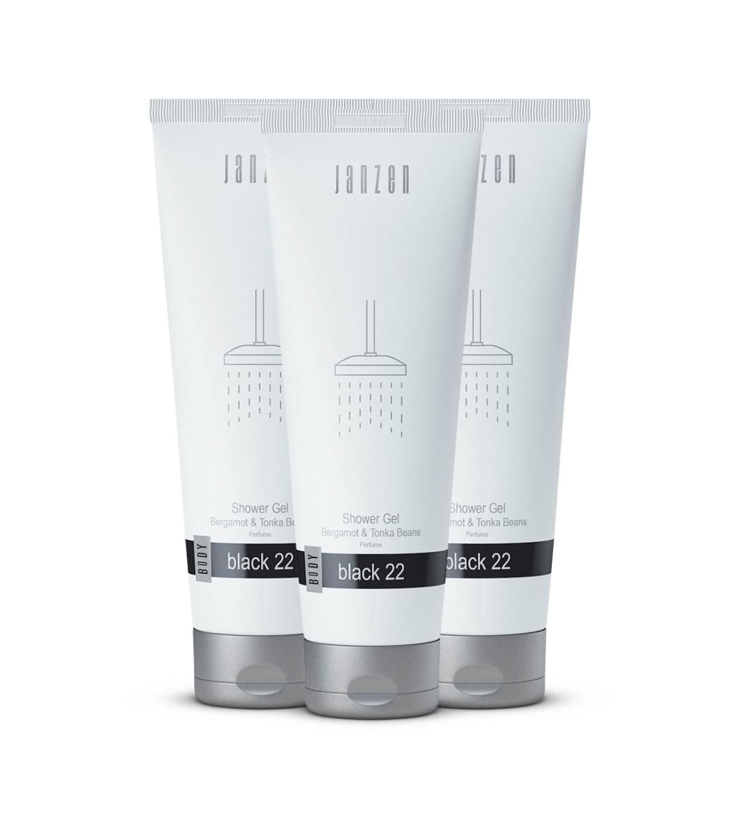 JANZEN Shower Gel Black 22 3pack