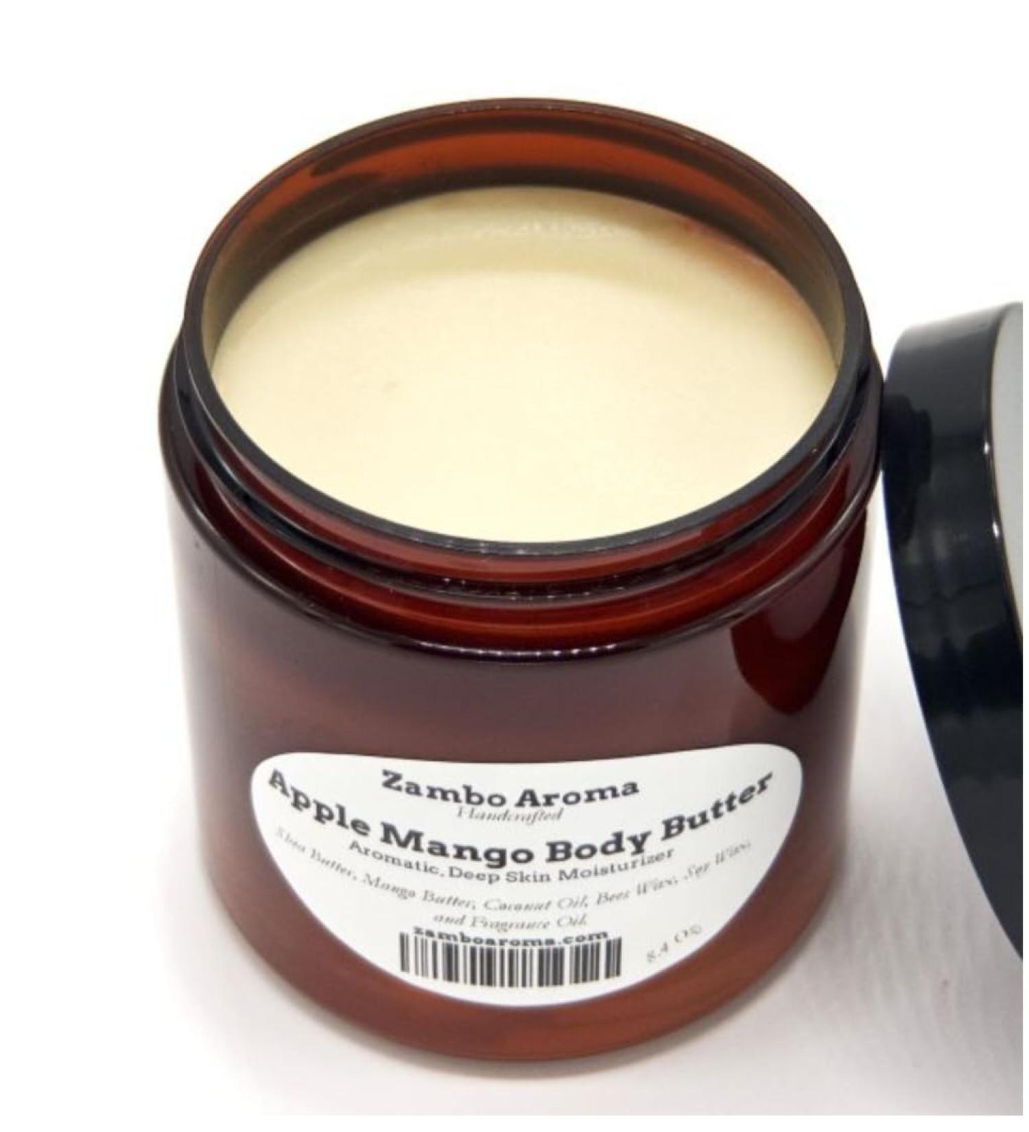 Apple Mango Body Butter | Premium Rich Handmade Body Moisturizer Organic Shea Butter Mango Butter and Coconut Oil - 8oz
