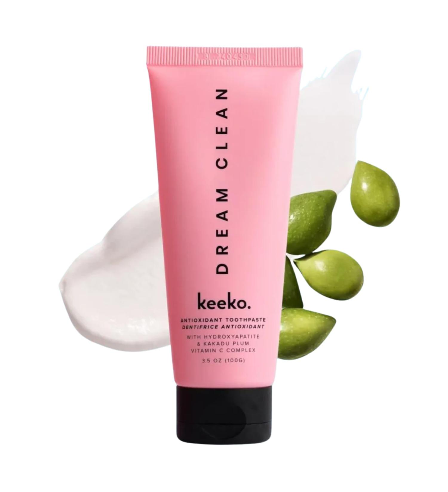 Keeko Dream Clean Antioxidant Toothpaste - Award-Winning Enamel-Strengthening Fluoride-Free with Kakadu Plum Complex Mint Flavor Vegan 3.5oz