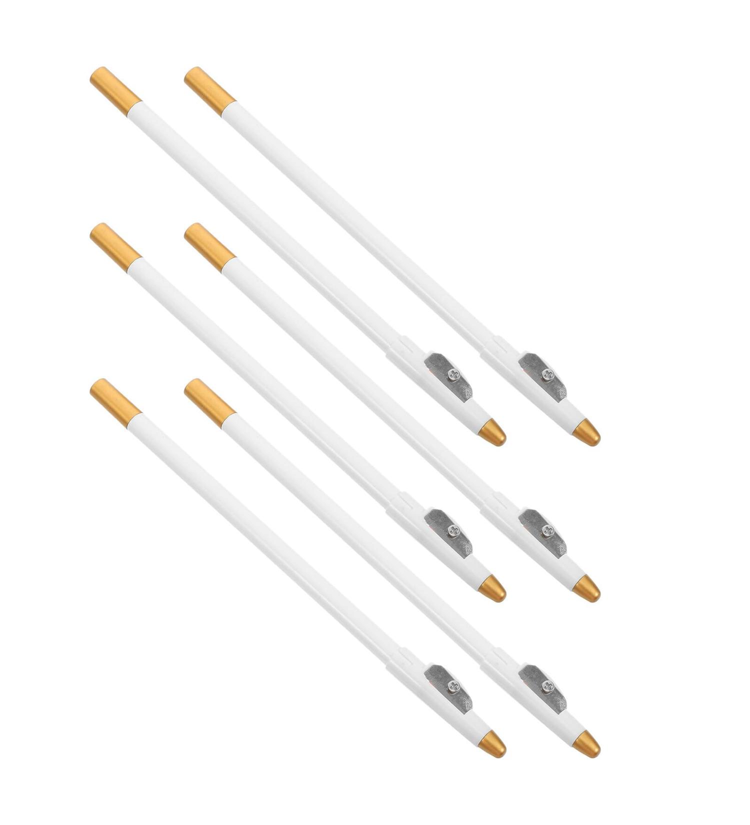 Healvian Lot de 6 Crayons Sourcils Blancs en Bois Multifonctions avec Taille-Crayon Int gr Eye-Liner Waterproof R sistant aux Bavures pour Maquillage Pr cis des Sourcils Barbe et - Buy Online on GoSupps.com
