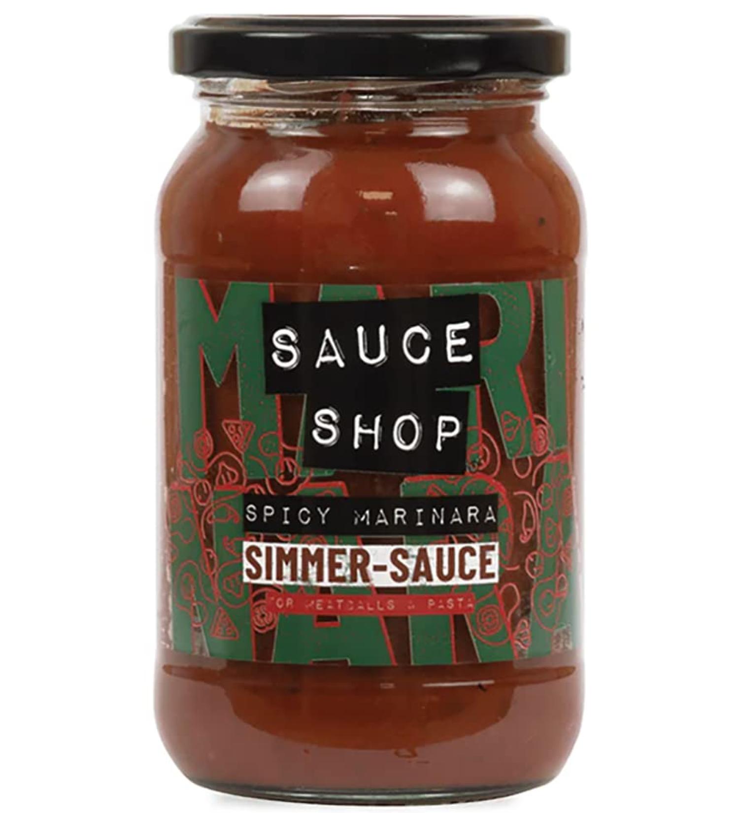 Sauce Shop | Spicy Marinara Simmer Sauce | Perfect for Meatballs | Vegan | 360g