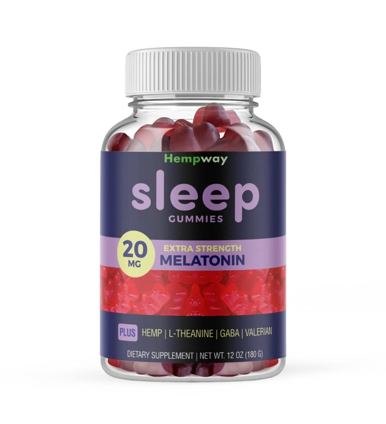Melatonin 20mg | May Help Falling Asleep Faster & Staying Asleep Longer | with Hemp GABA Valerian Lemon Balm Melatonin | Sugar-Free Vegan 60 Gummies - Buy Online on GoSupps.com