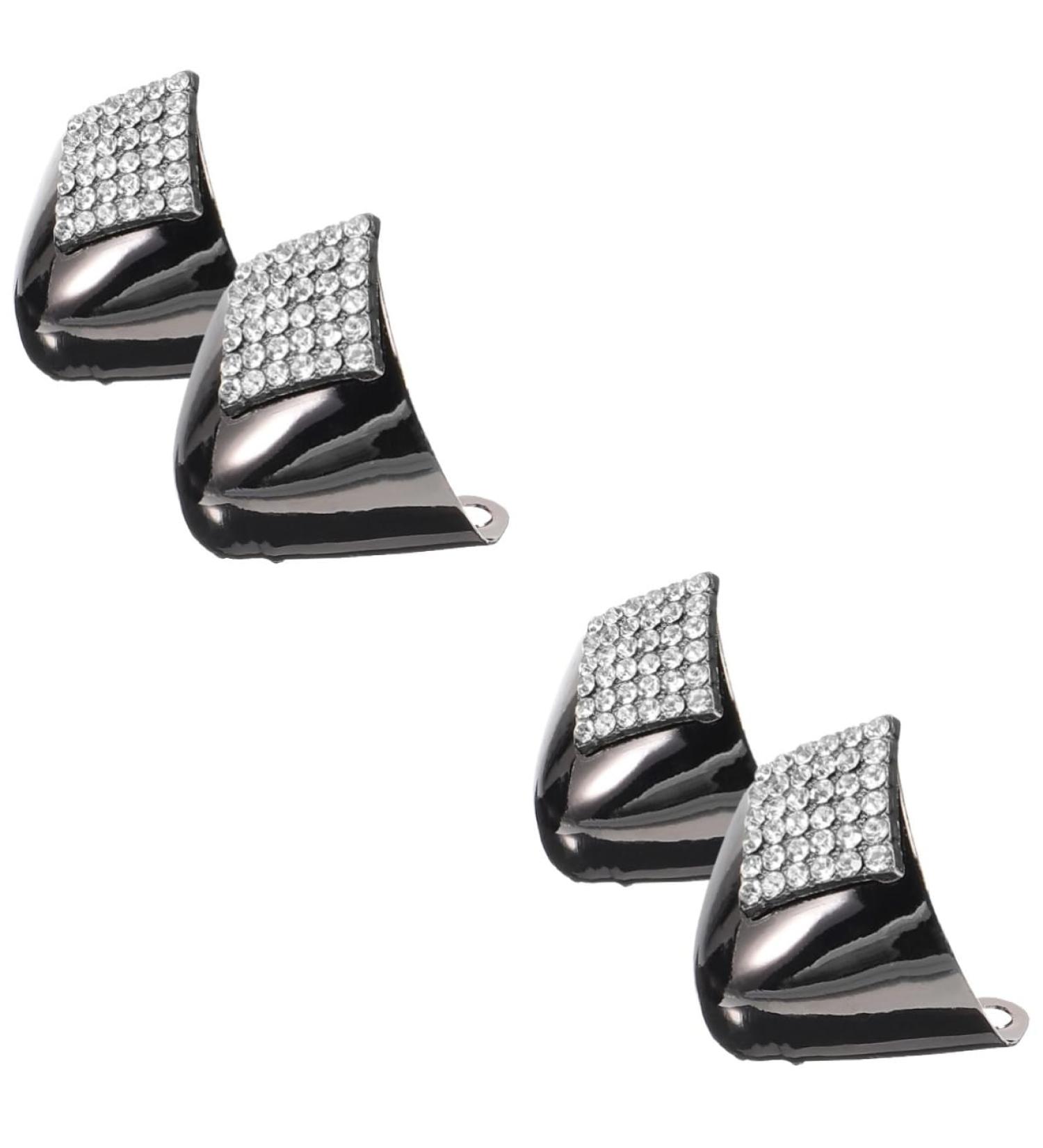 Sherchpry High Heels Toe Covers - 2 Pairs Leather Protectors for Weddings & Graduations | Pointed Tip Metal Sleeves & Boot Accessories - Buy Online on GoSupps.com