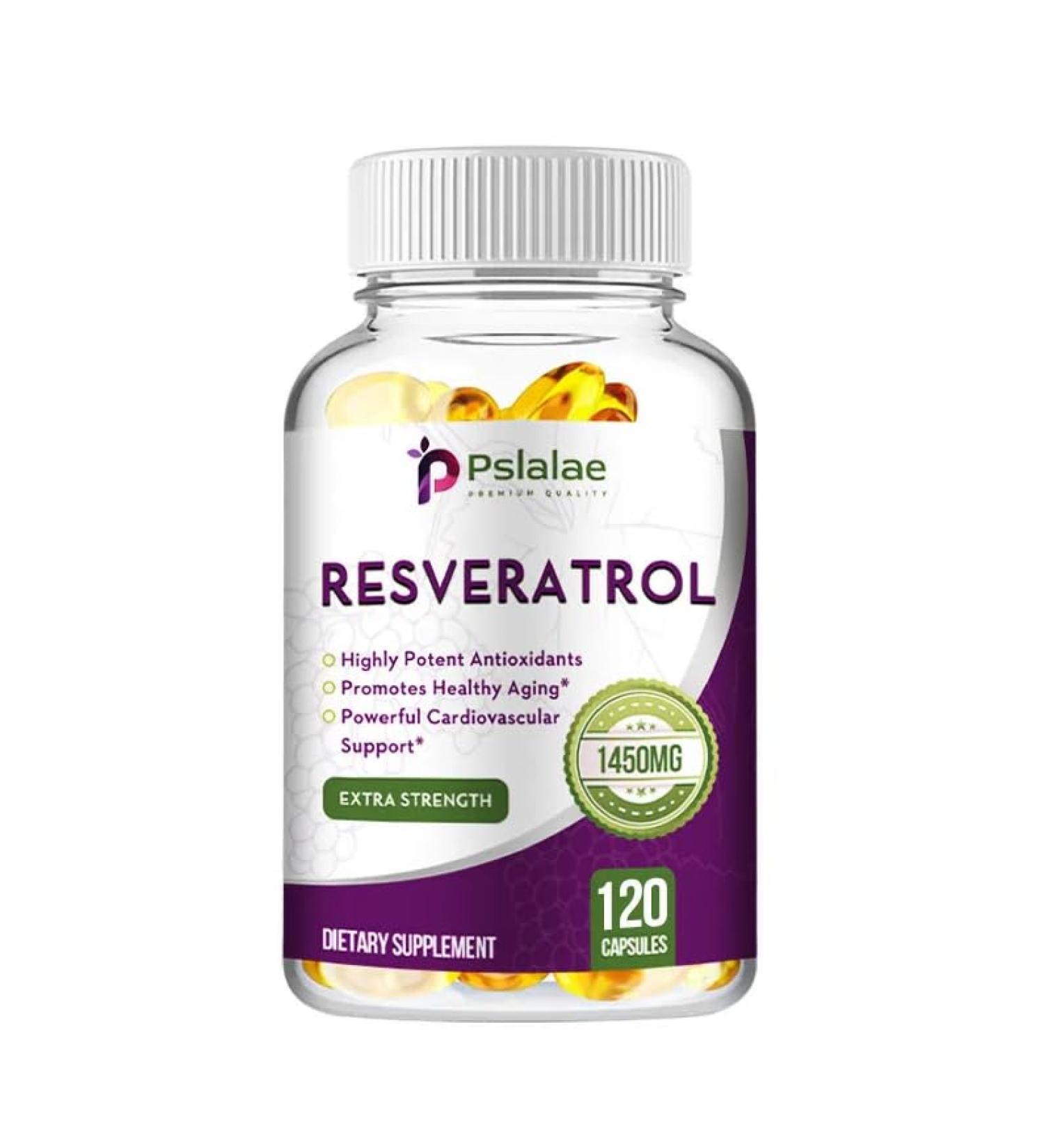 Resveratrol 1450mg (120 Capsules) Anti-Aging Antioxidants Brain Heart Skin & Joint Support - Buy Online on GoSupps.com