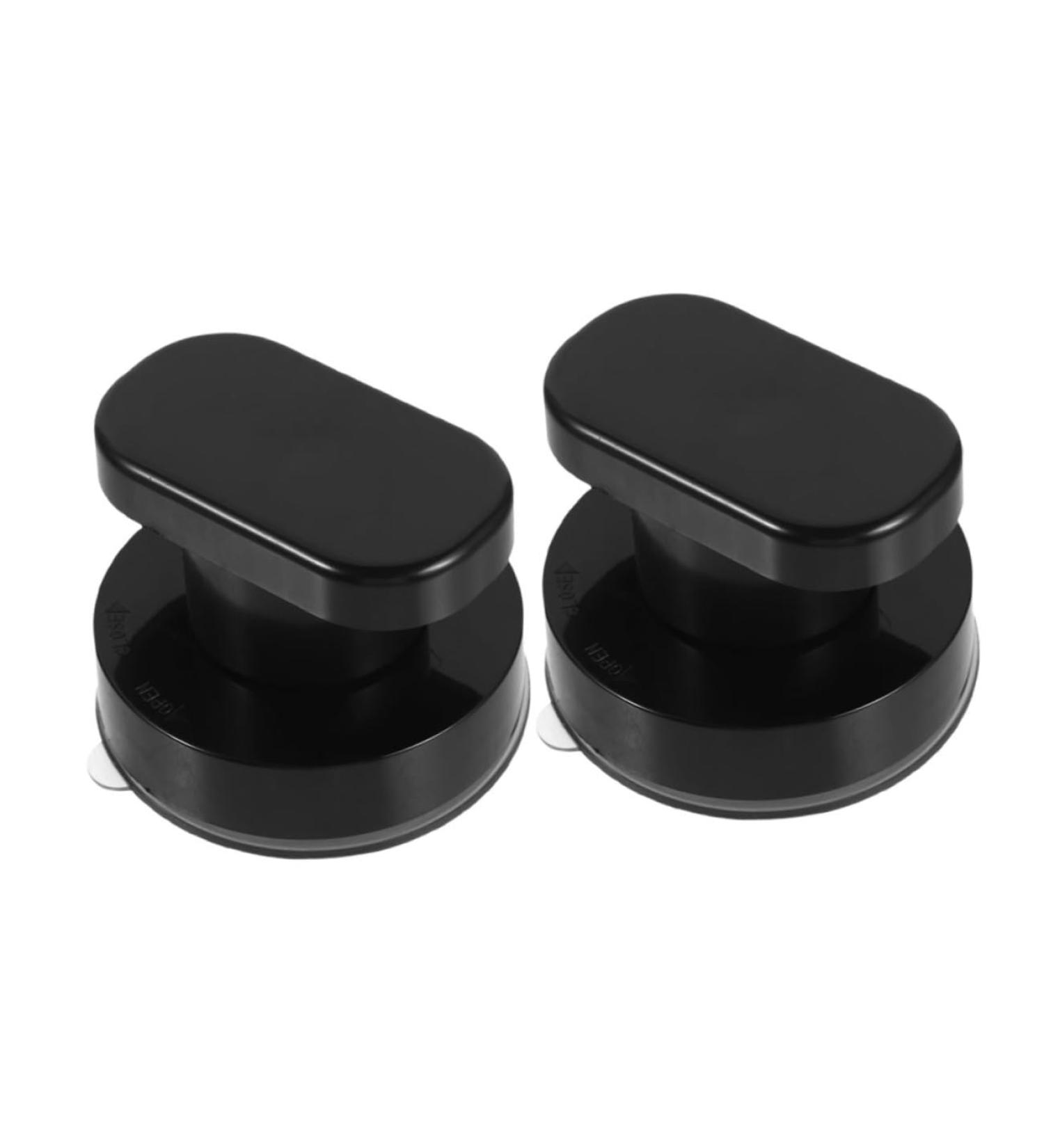 BIUDECO 2 Pieces Black Suction Cup Handle Strong Suction Cup Bathroom Wall Grab Bar Ergonomic Non-Slip for Glass Door Toilet Safety Support - Buy Online on GoSupps.com