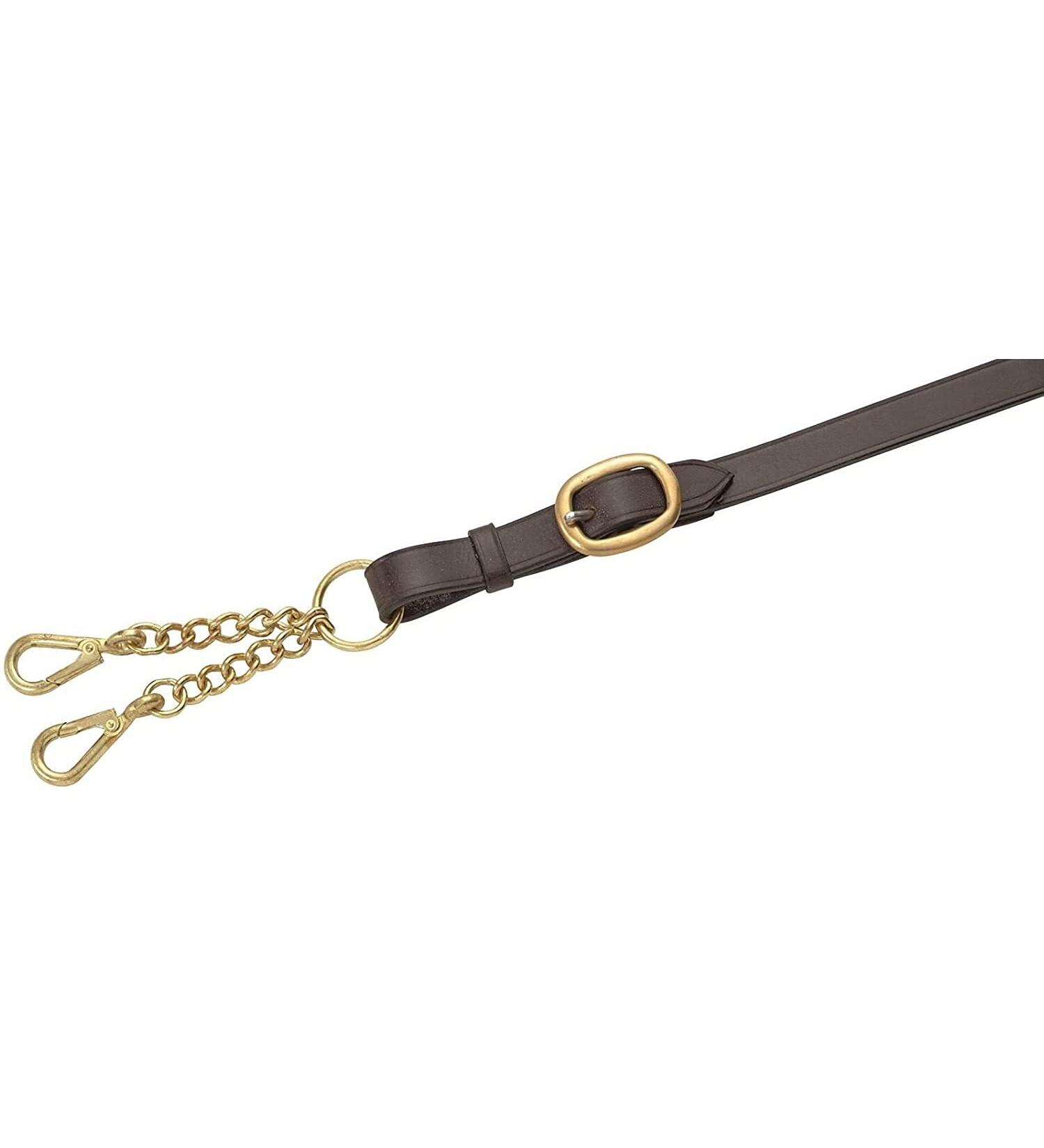 Shires Equestrian - Blenheim Leather Lead Rein With N'mkt Ch - Havana - Size: Onesize