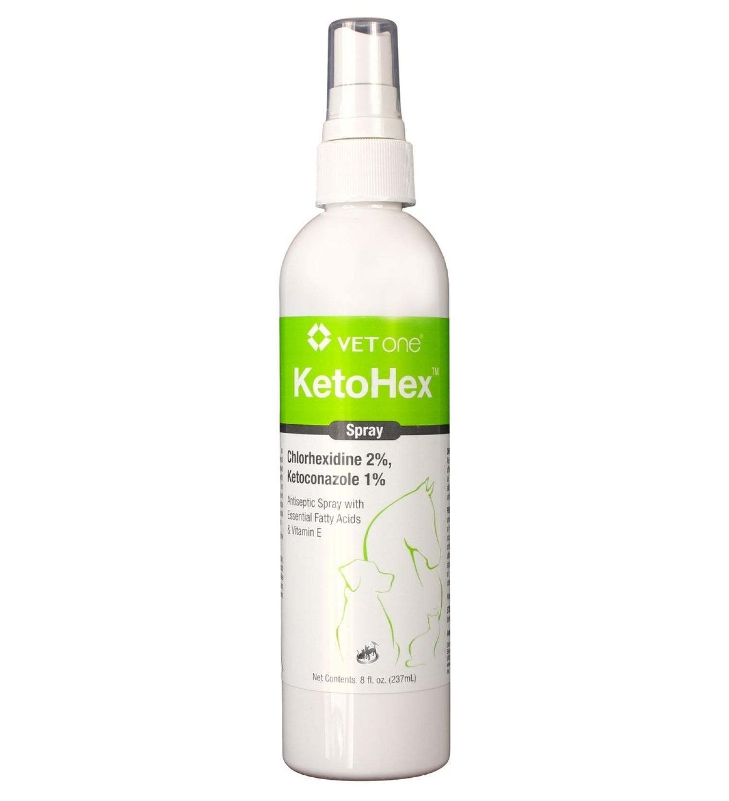 VetOne: KetoHex Veterinary Formulated Spray for Dogs, Cats, & Horses, 8 oz Bottle
