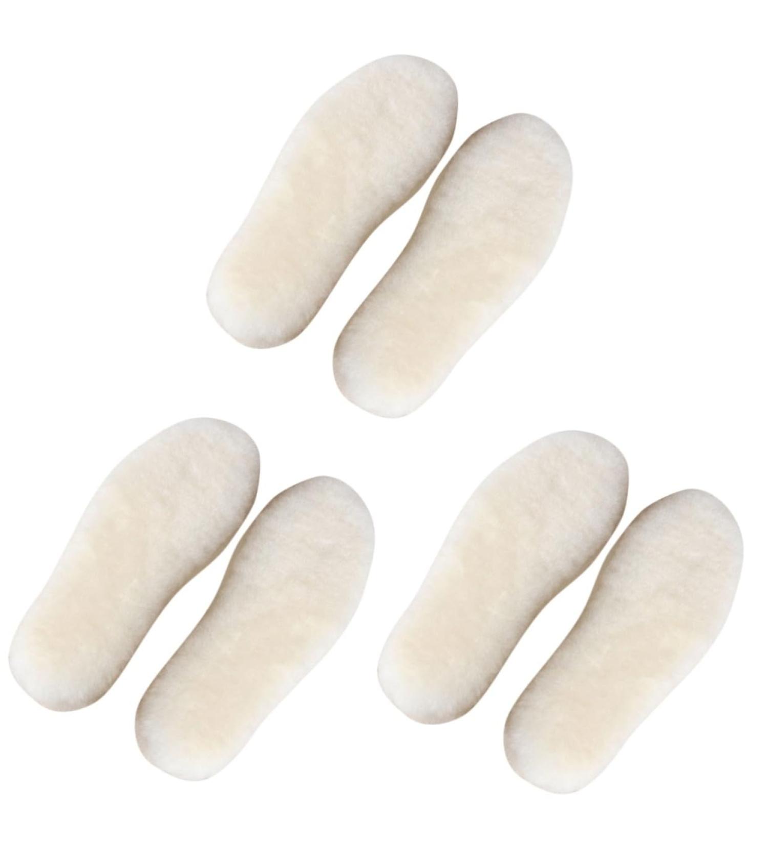 FOMIYES 3 Pairs Wool Insoles - Warm Fleece Shoe Pads for Women | Breathable & Thick Boot Insoles for Ultimate Comfort - Buy Online on GoSupps.com