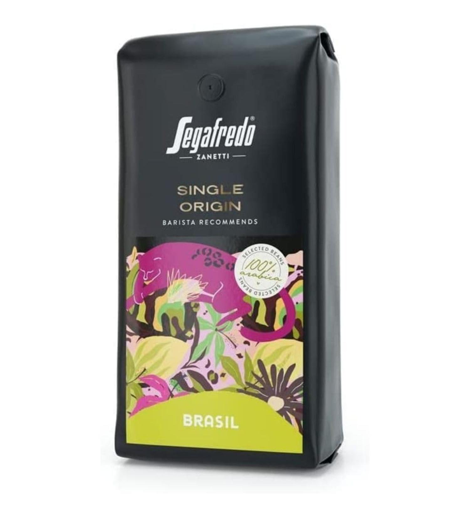 Segafredo Zanetti Whole Bean Coffee - Single Origin Brazil 100% Arabica - 1 KG - Barista Recommended | Rich Flavors of Dried Fruits Nuts & Chocolate - Buy Online on GoSupps.com