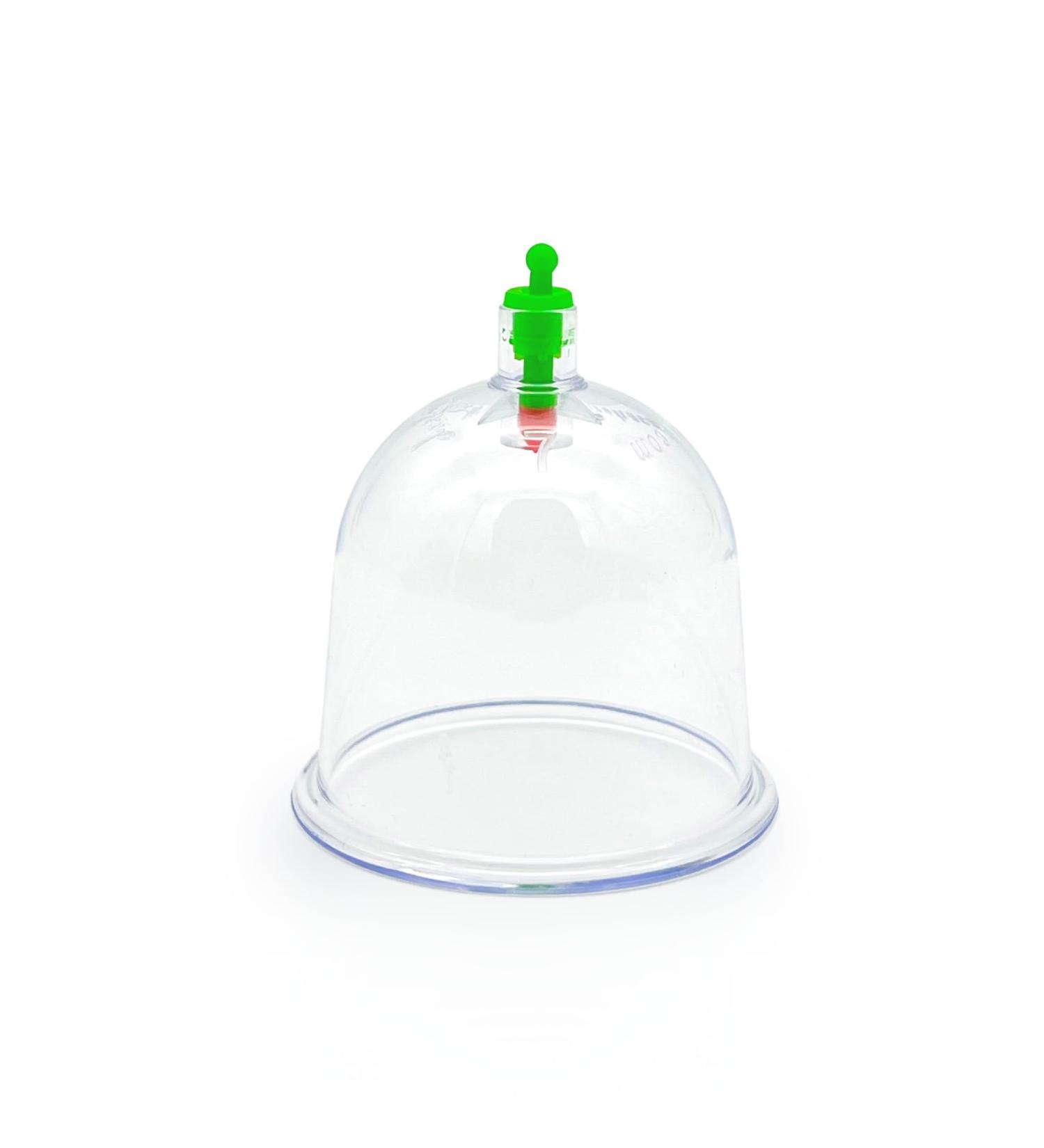 100x High-Quality Plastic Cupping Glasses - Green Hijama Cupping Cups (7cm) - Hacamat Kupas for Pain Relief & Wellness - Buy Online on GoSupps.com