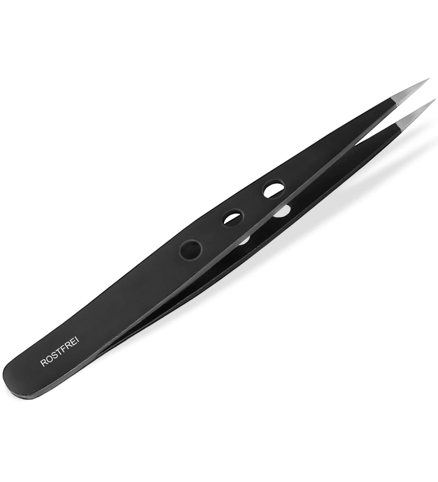 Professional Pointed Tweezers - 9.5 cm Beauty & Hair Plucking Tweezers for Precision | International Shipping Available - Buy Online on GoSupps.com