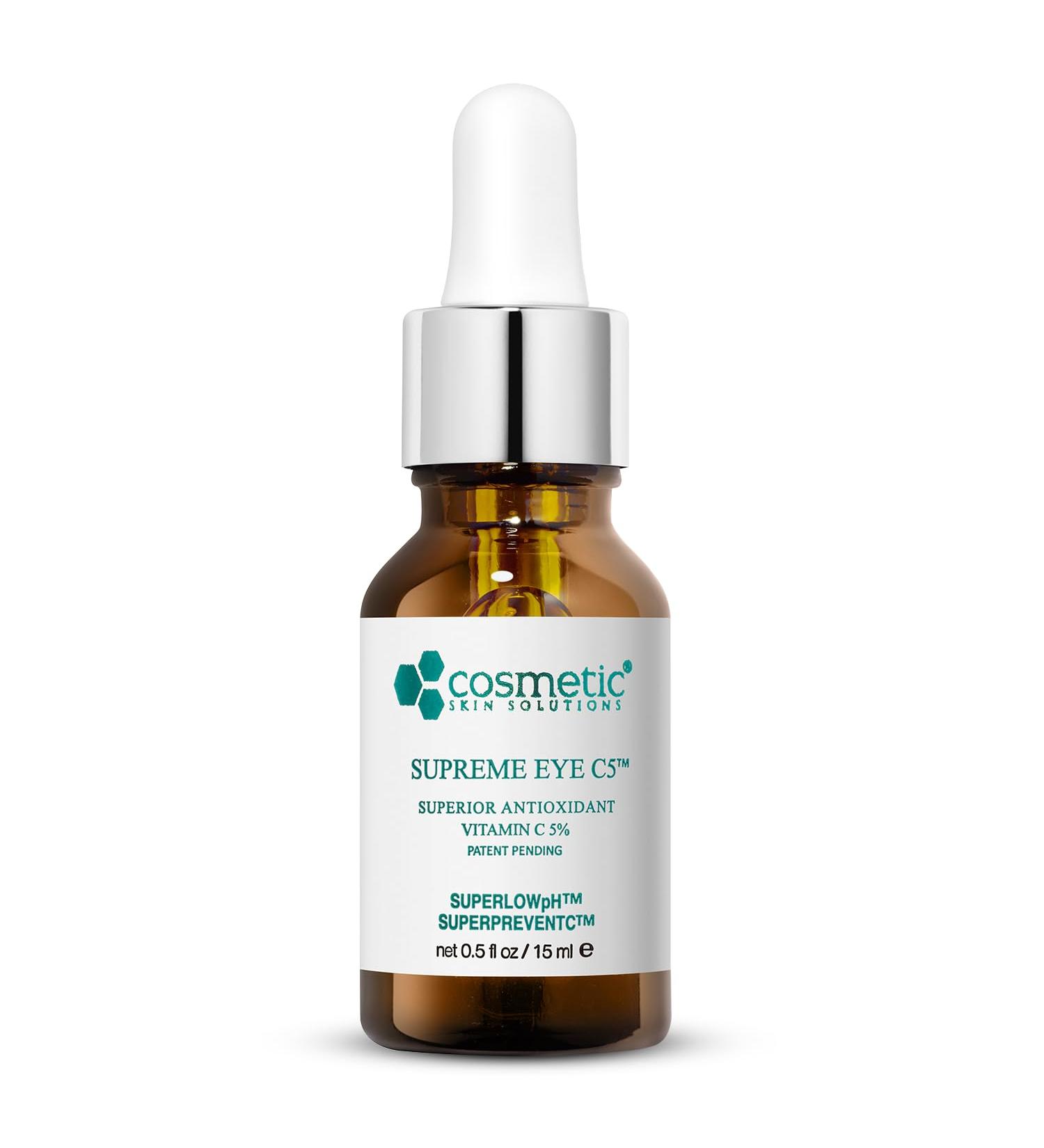 Supreme Brightening Eye Serum - 5% Vitamin C Hyaluronic Acid & Asiatic Acid | 15 mL | Enhance Your Radiance - Buy Online on GoSupps.com