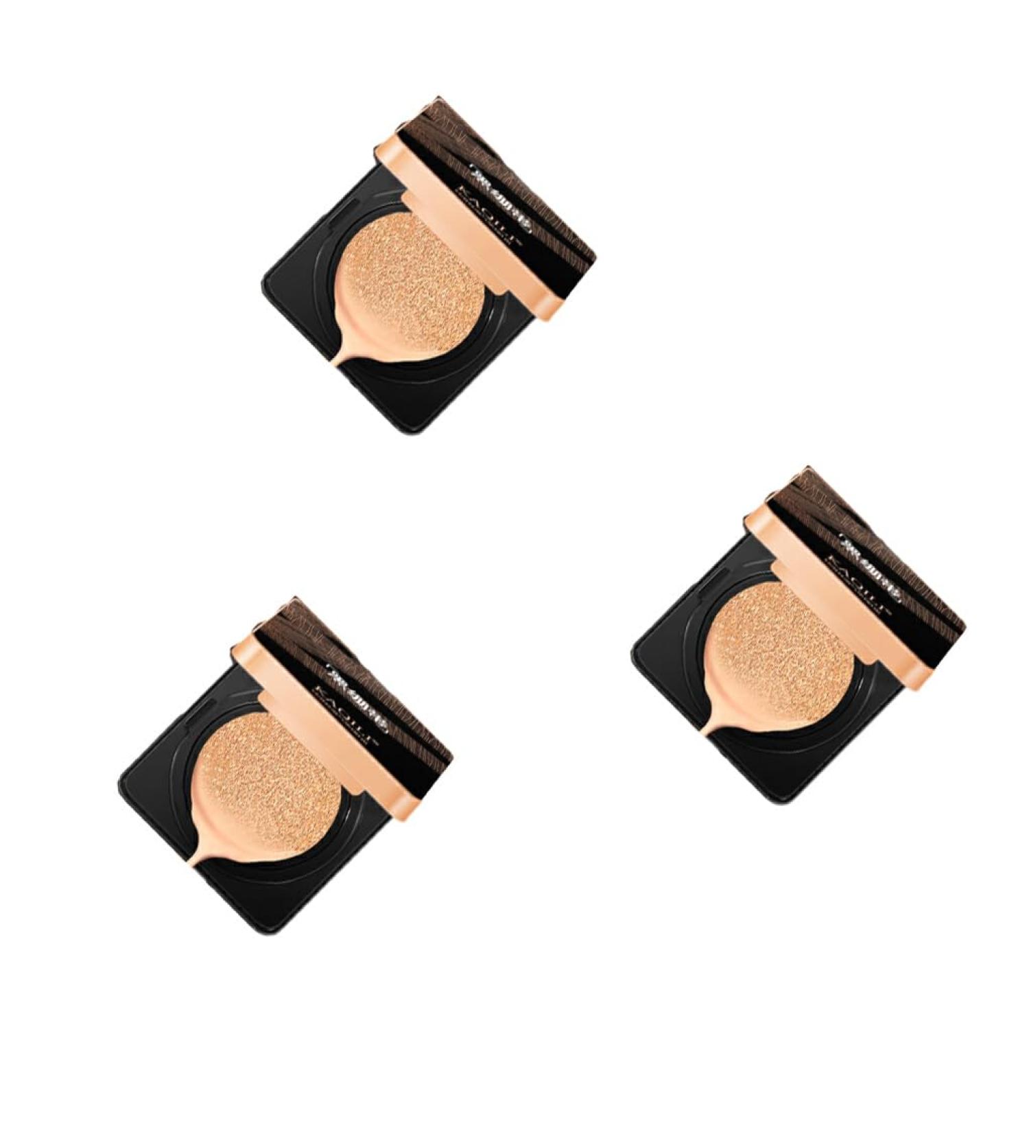 BEALIFE 3pcs Air Cushion Foundation with Replacement Full Coverage Whitening Oil Control Concealer Breathable Makeup Foundation for Face Natural Color - Buy Online on GoSupps.com