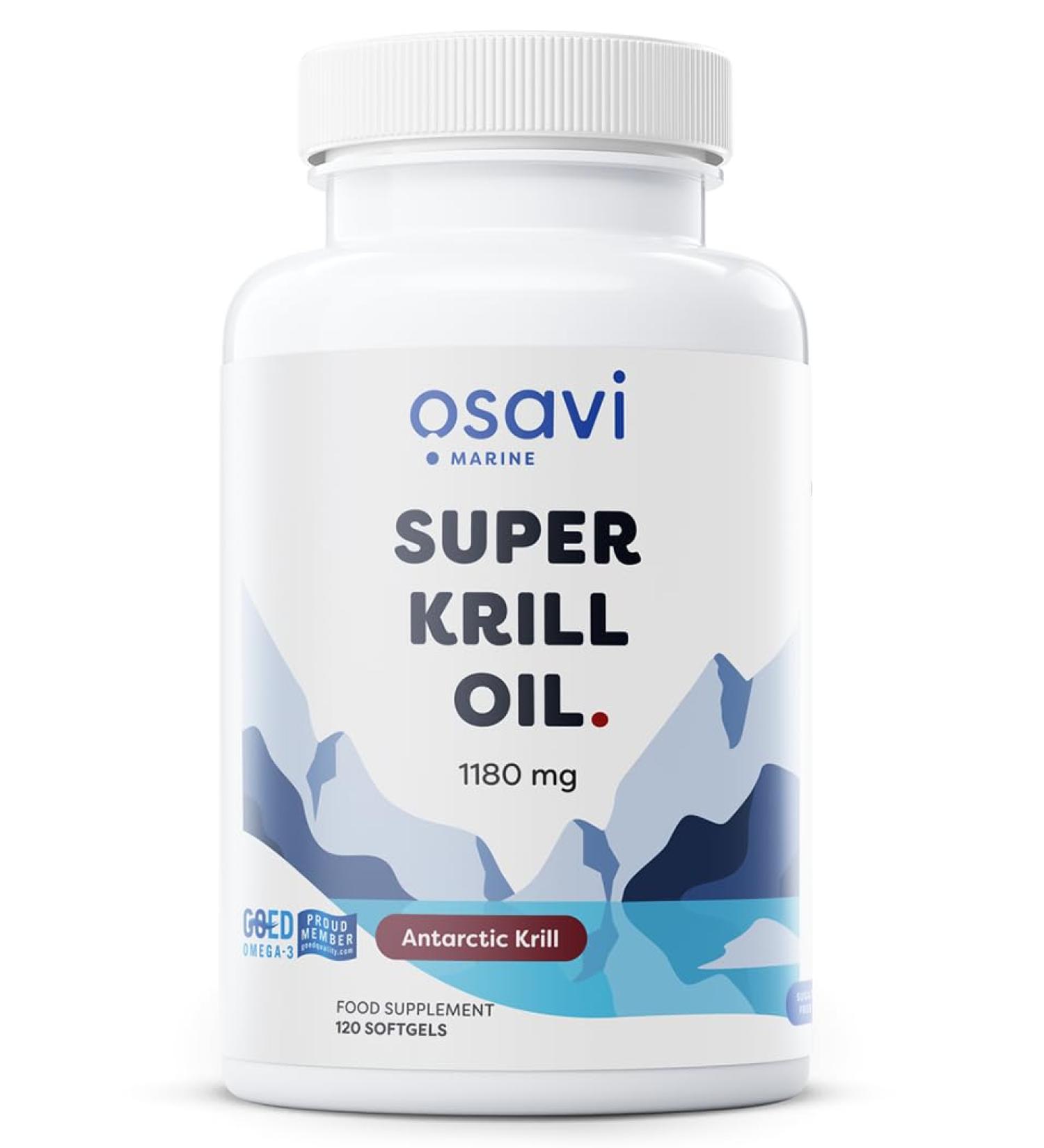 Osavi Super Krill Oil 1180mg - 120 Softgels | Premium Omega-3 Supplement - Buy Online on GoSupps.com