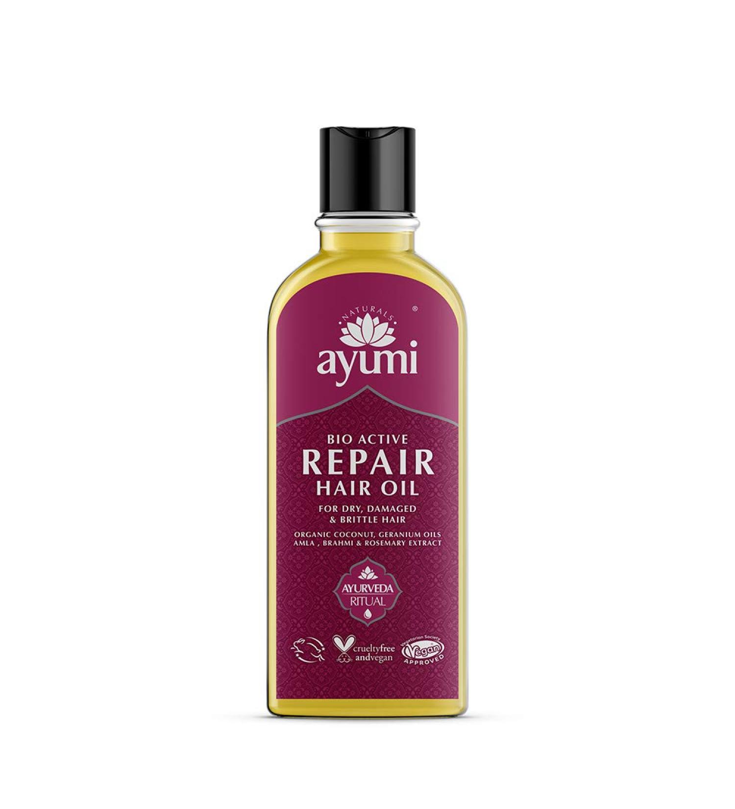 Ayumi Bio-Active Repair Hair Oil - Vegan, Cruelty-Free, Dermatologically Tested | 150ml - Buy Online on GoSupps.com