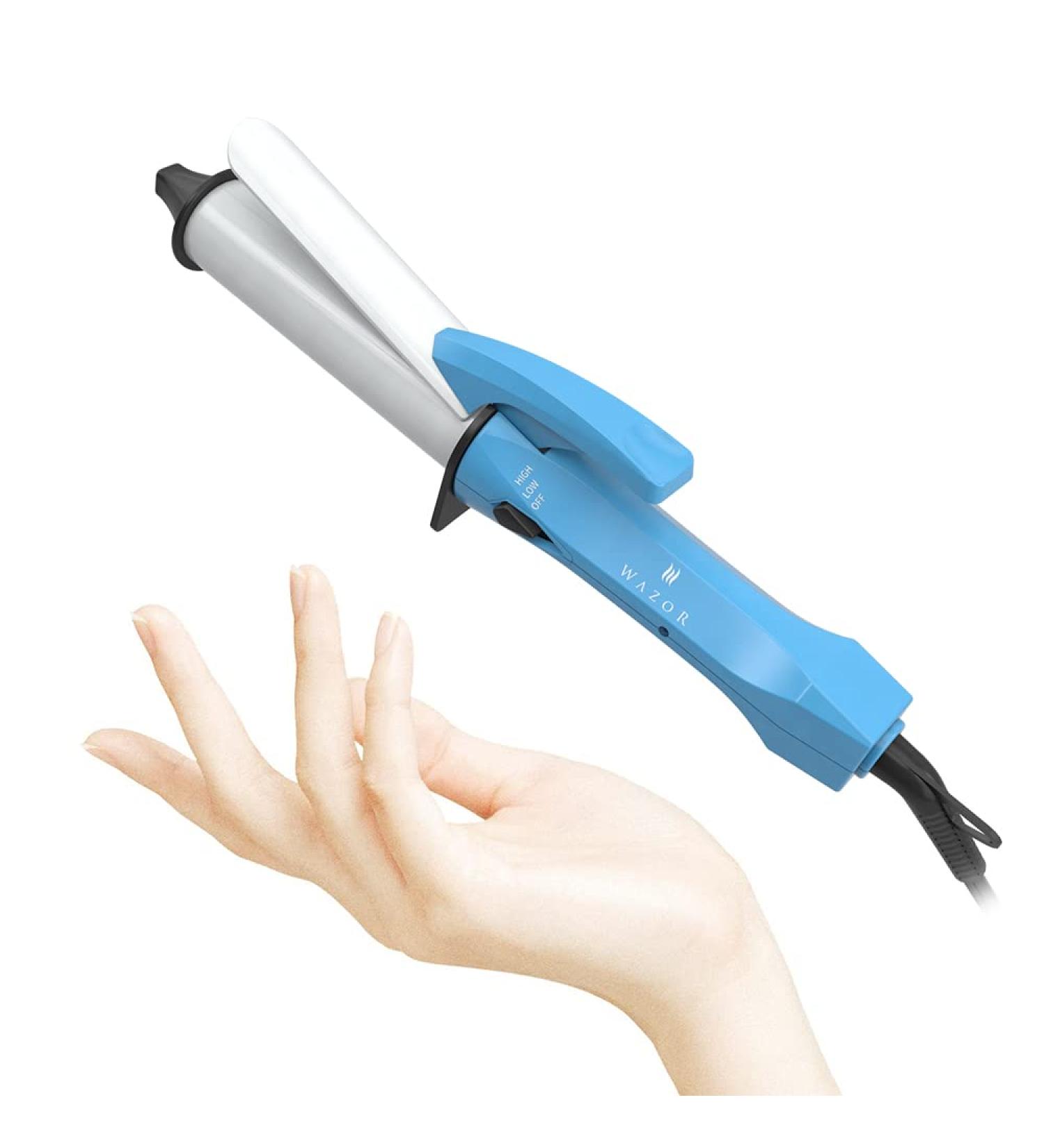 Wazor Ceramic Mini Curling Wand for Short Hair & Touch Ups Small Portable Curling Iron for Travel Heat-up Fast Hair Curler Auto Shut Off 1 Inch Beautiful Box for Gift Giving - Buy Online on GoSupps.com