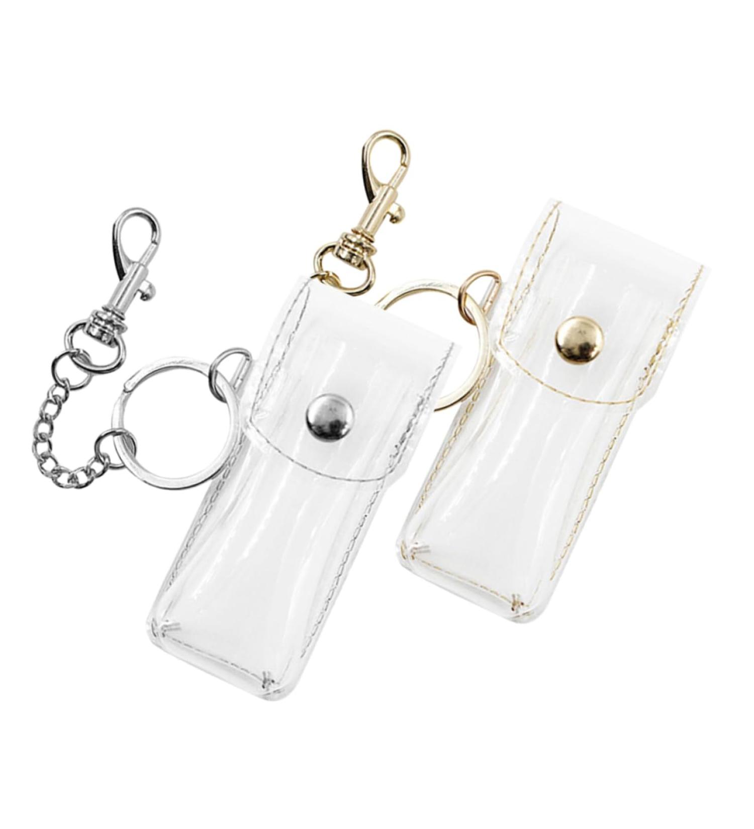 FOYTOKI Lipstick Keychain 2 Lip Gloss Holders PVC Lipstick Case for Easy Access Elegant Look Random Color - Buy Online on GoSupps.com