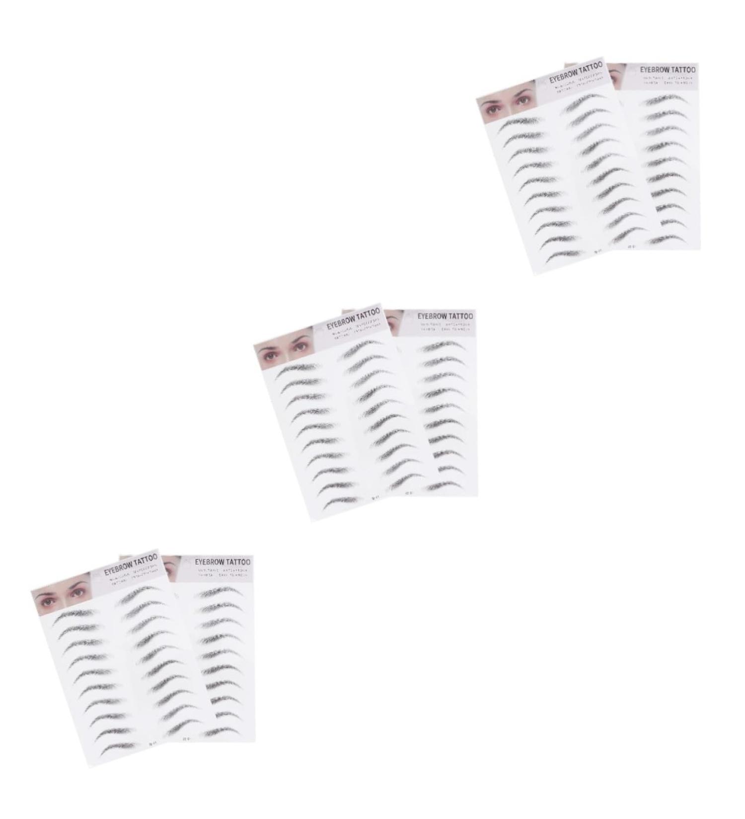 FOMIYES 6 Pcs 3d Eyebrow Stickers Water Proof Template Women's ze001x3pcs Blackx3pcs - Buy Online on GoSupps.com