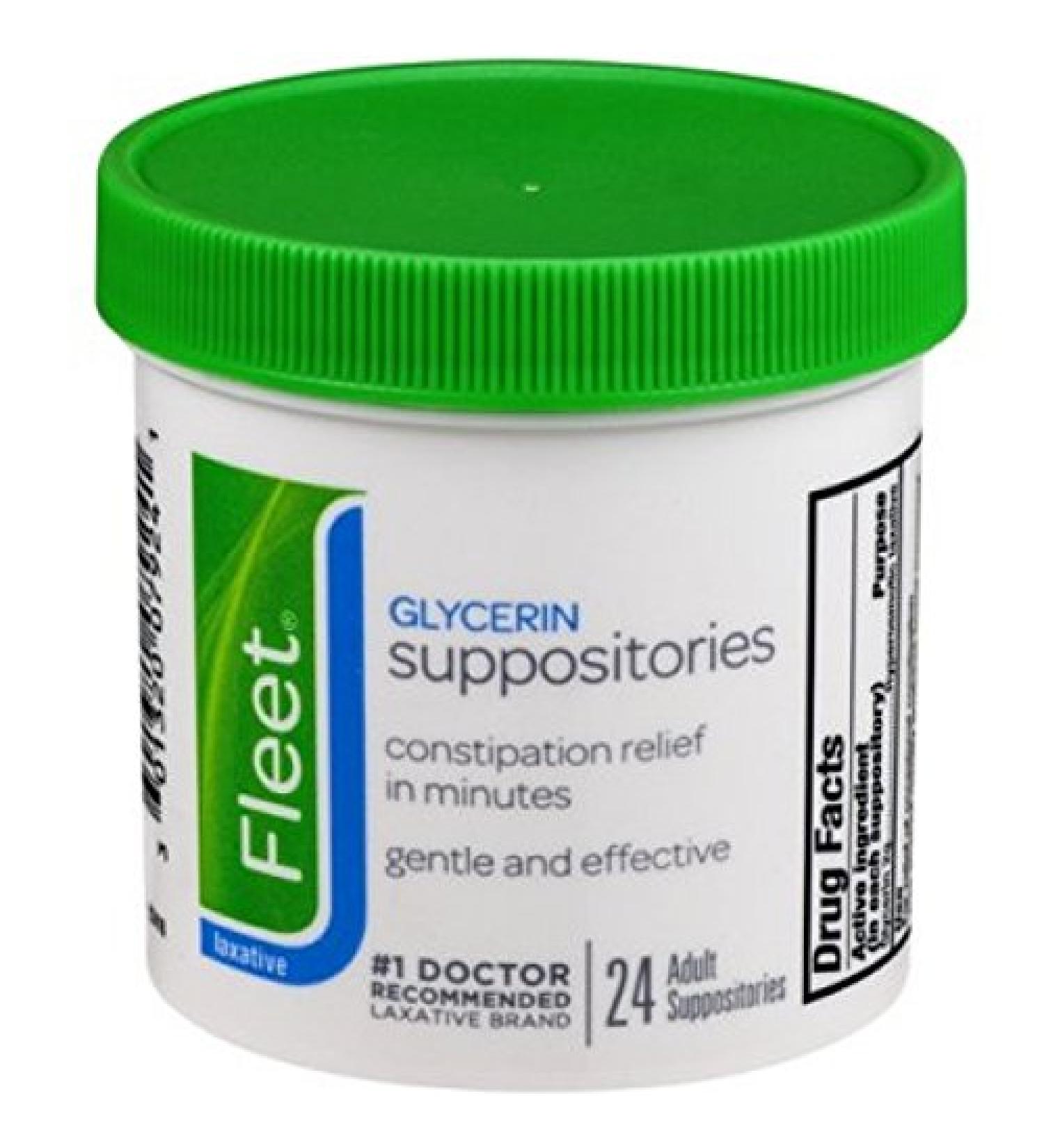 Fleet Suppos Adult Size 24s Fleet Adult Glycerin Suppository Laxatives