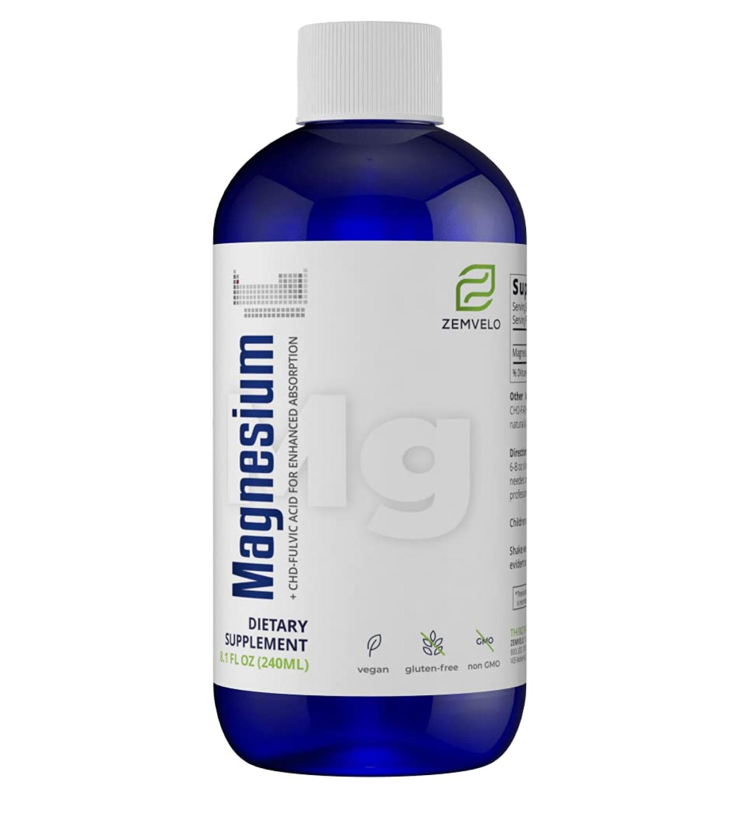 Natural Magnesium Ionic Supplement | 96-Day Supply | Longevity, Wellness, and Mood Support | Restful Sleep and Muscle Health - Buy Online on GoSupps.com