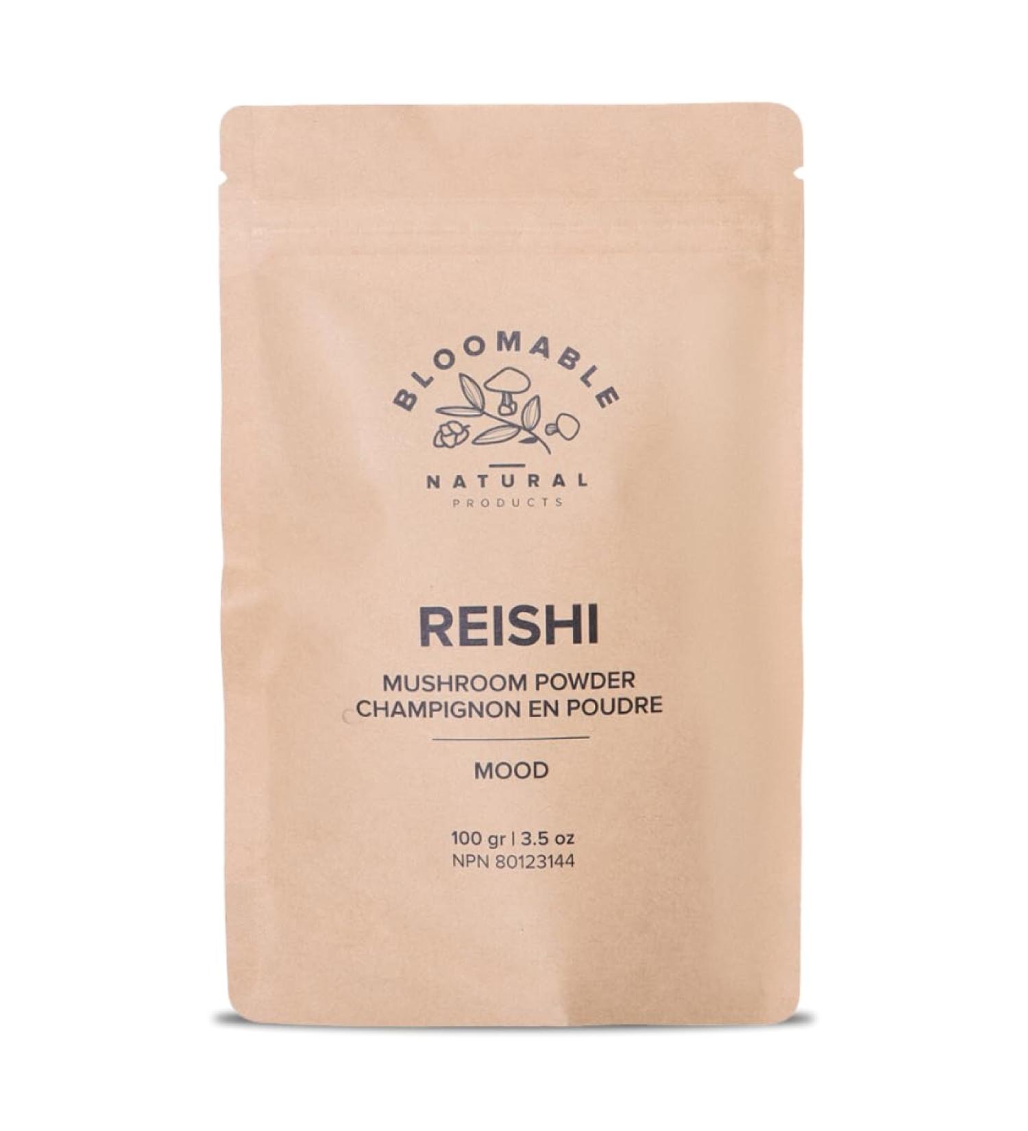 Reishi Mushroom Powder by Bloomable I Improve Mood Sleep Stress Support (100 gr) - Buy Online on GoSupps.com