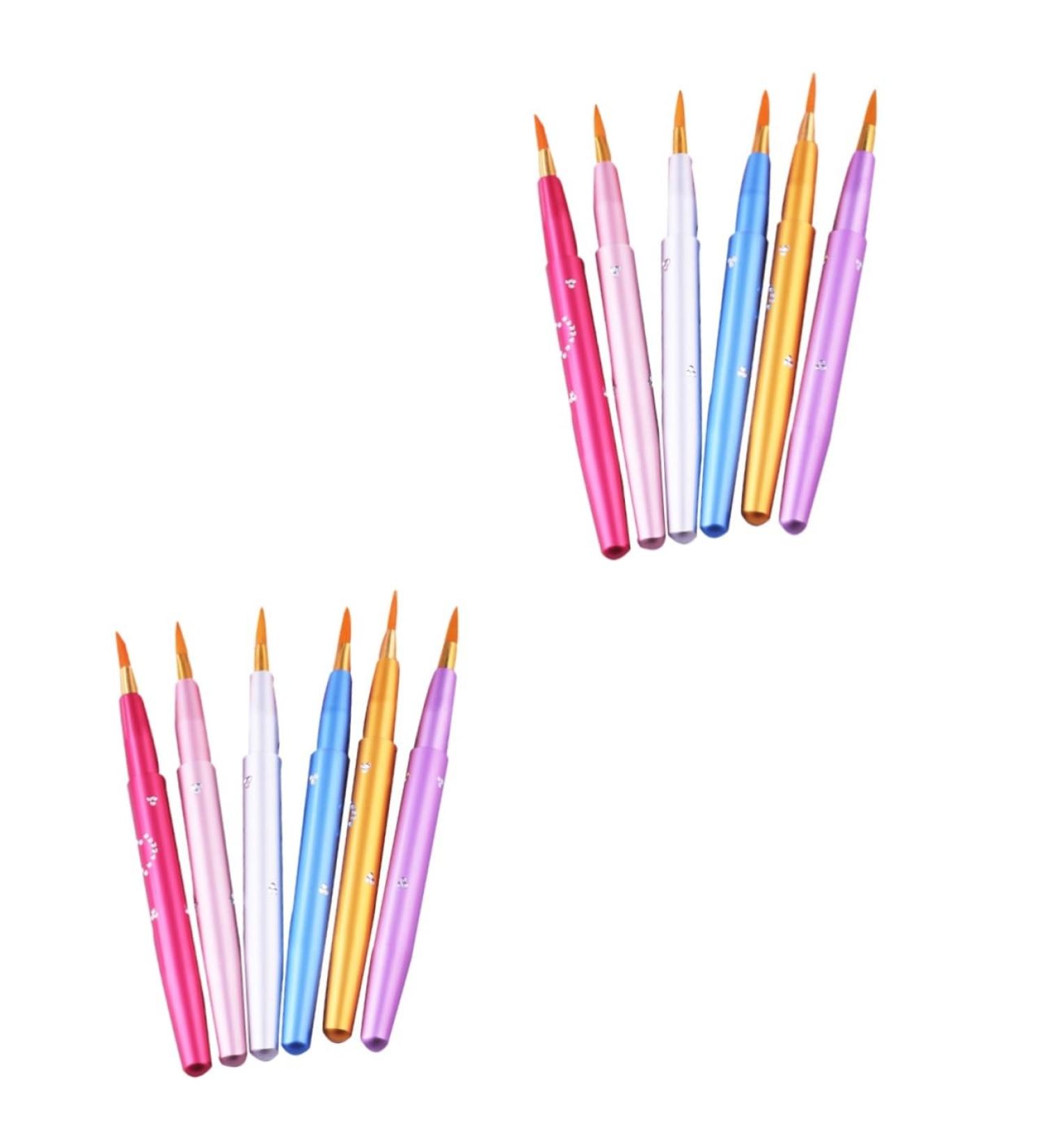 12 Pcs Retractable Lipstick Brush Set - Portable Makeup Lip Brush Applicator for Flawless Lip Color | Minkissy - Buy Online on GoSupps.com
