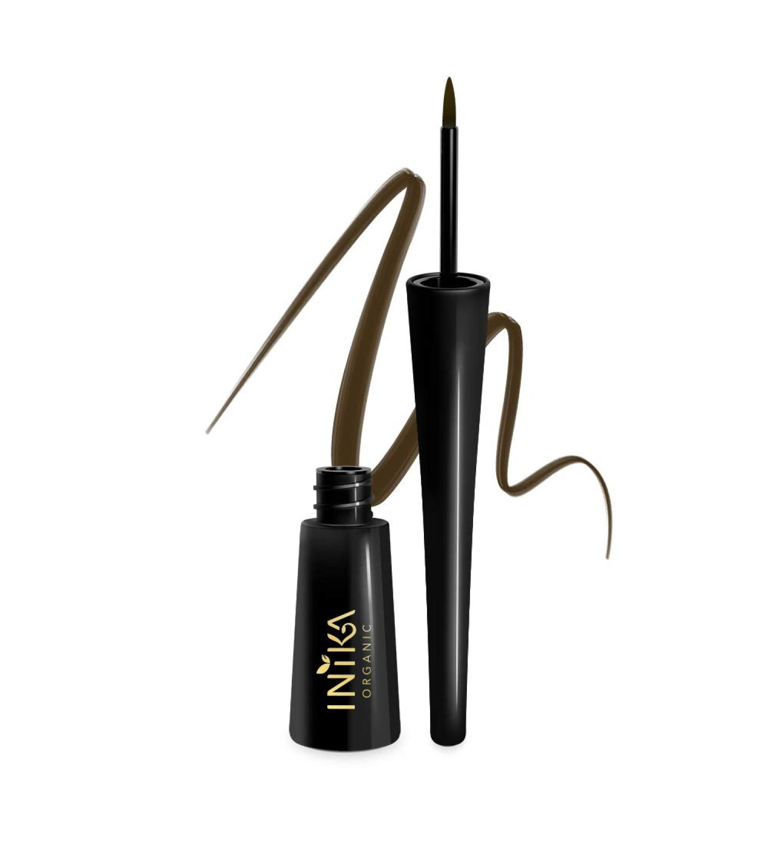 Buy INIKA Liquid Eyeliner Brown 4ml - Organic & Vegan Formula - International Shipping Available - Buy Online on GoSupps.com
