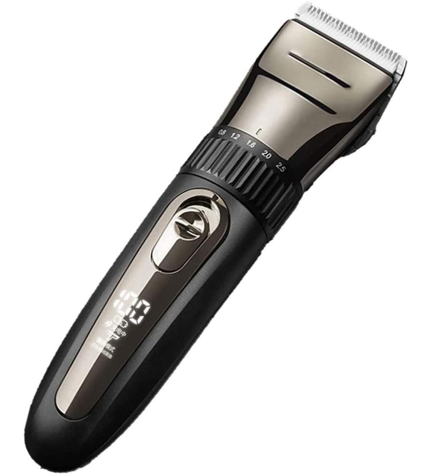 Professional Rechargeable Hair Clippers - Cordless Beard Trimmer Kit with Waterproof Ceramic Blades for Men - 2-Speed Adjustable Haircut Set (Black - Buy Online on GoSupps.com